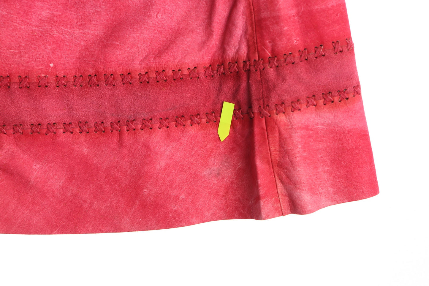 Women Pink Long Suede Skirt