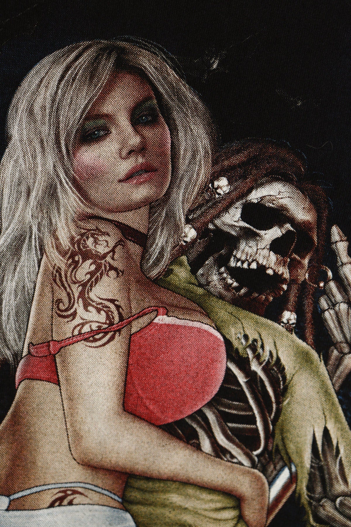 Biker Graphic T-shirt - Public Enemy Label - Skull rider