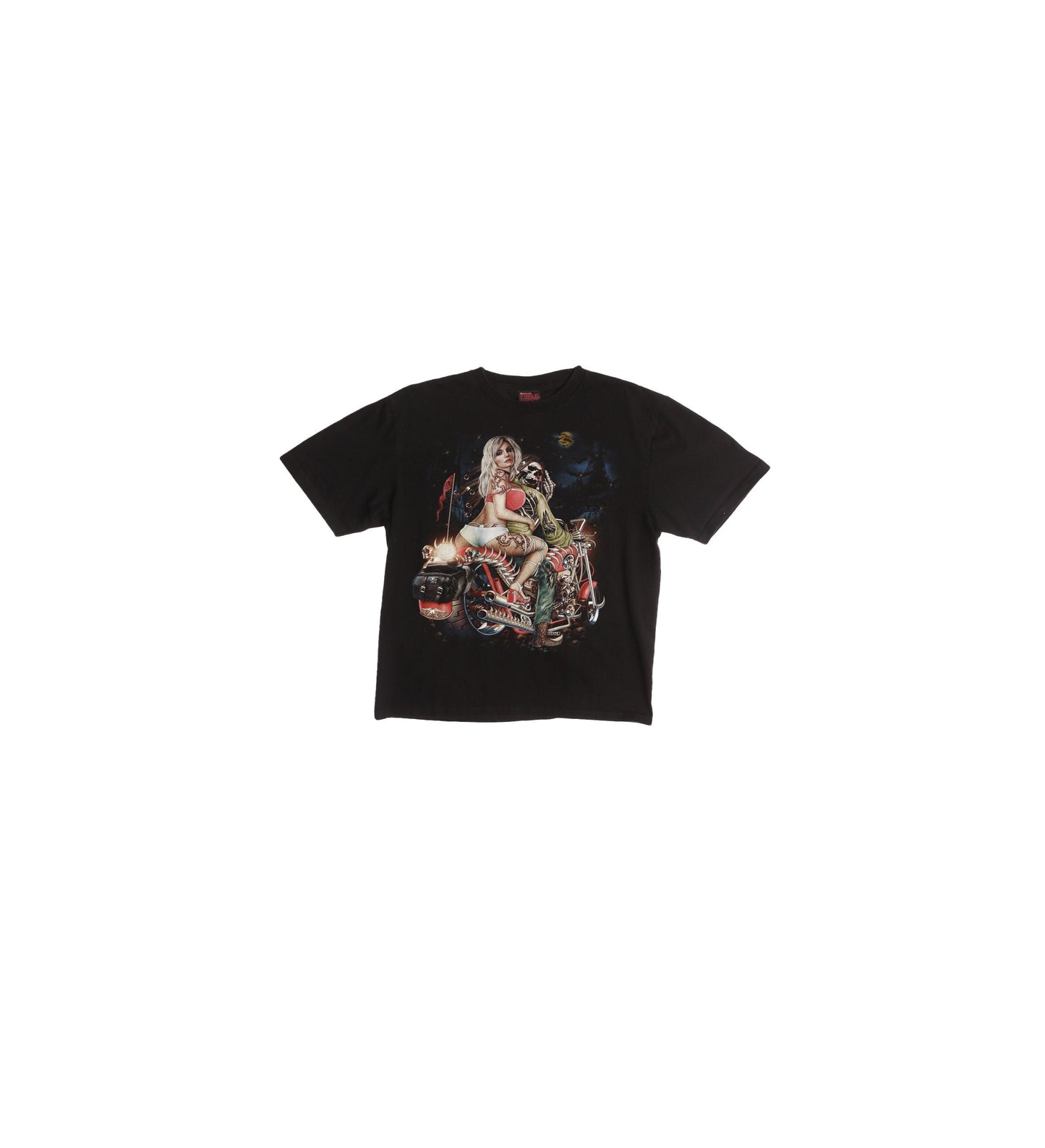 Biker Graphic T-shirt - Public Enemy Label - Skull rider