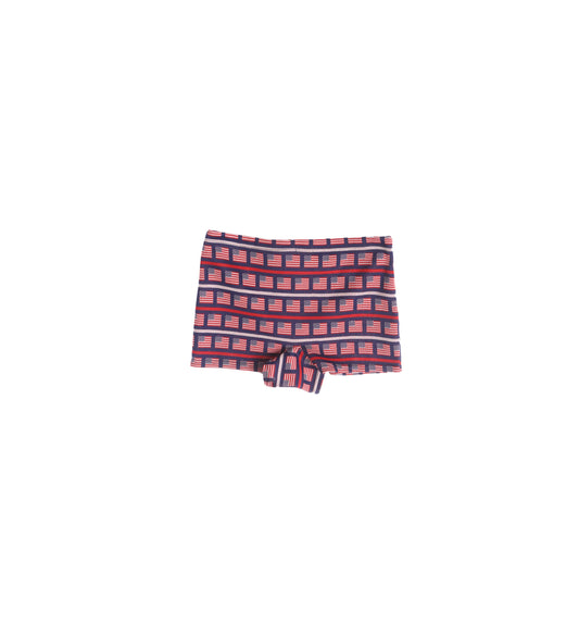 Vintage USA Flag Print Swimming Trunks - Era 60s - 70s