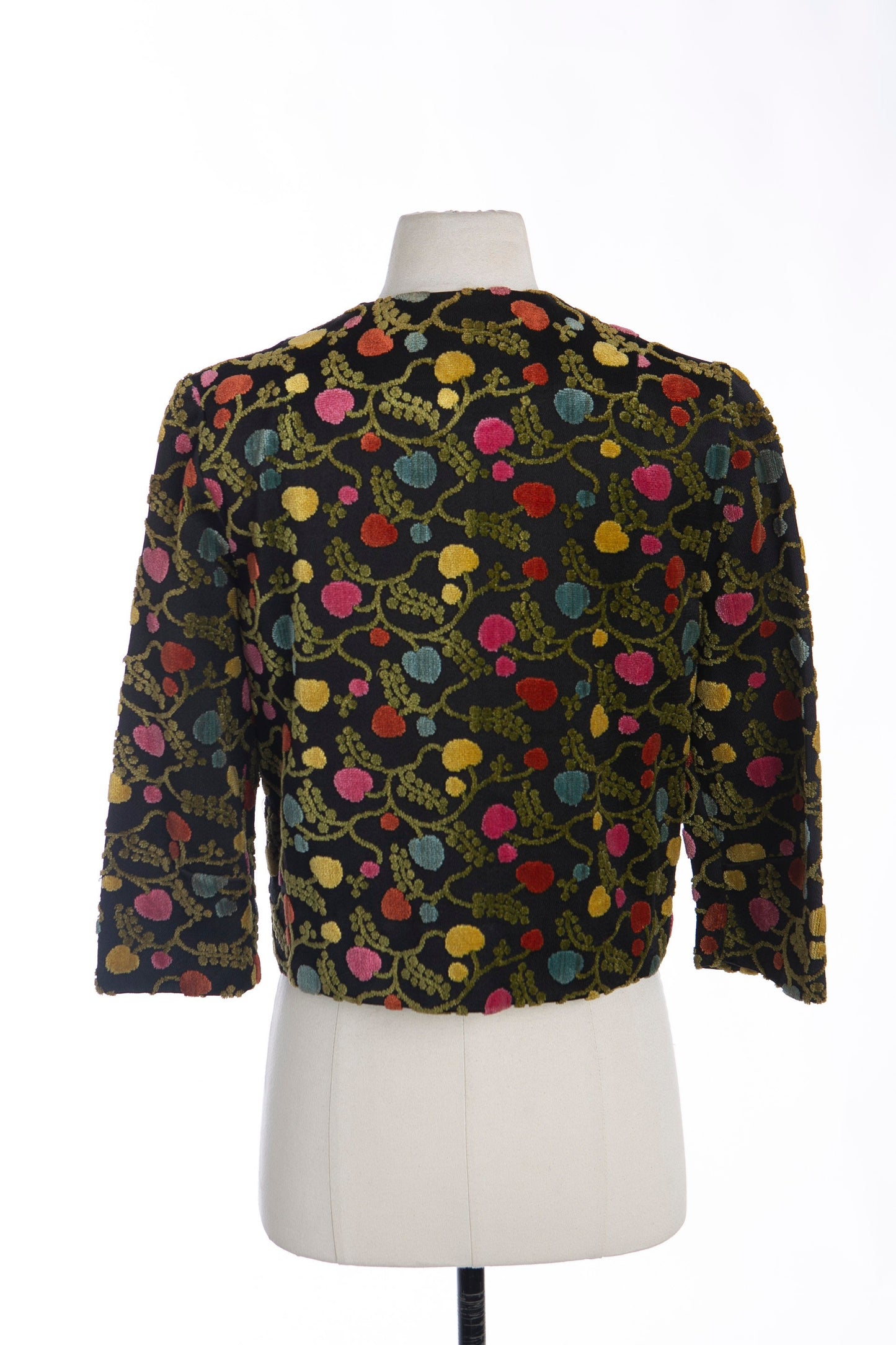 Vintage Tapestry Jacket with Fruit Designs - Era 1960s - 1970s