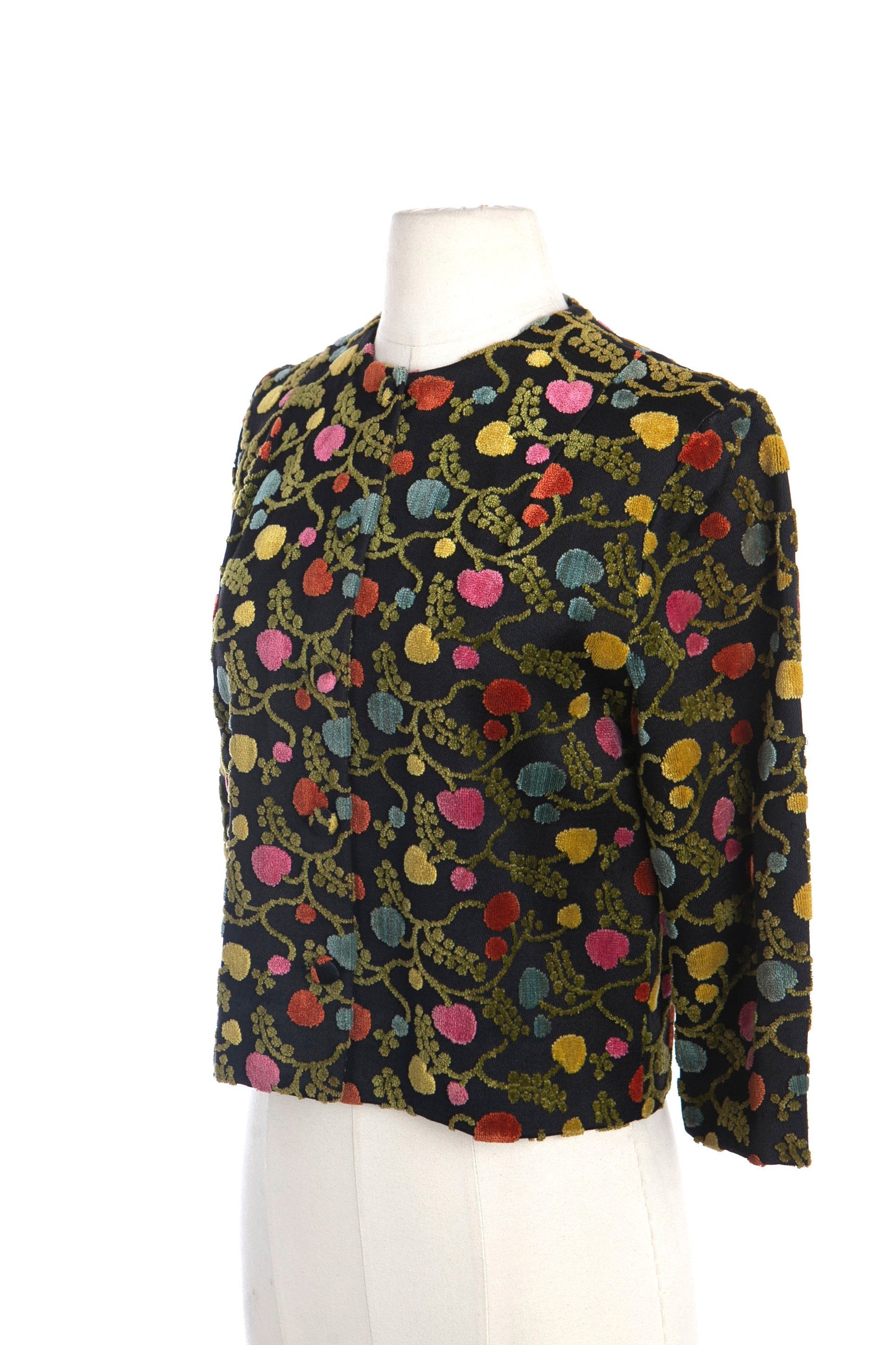 Vintage Tapestry Jacket with Fruit Designs - Era 1960s - 1970s