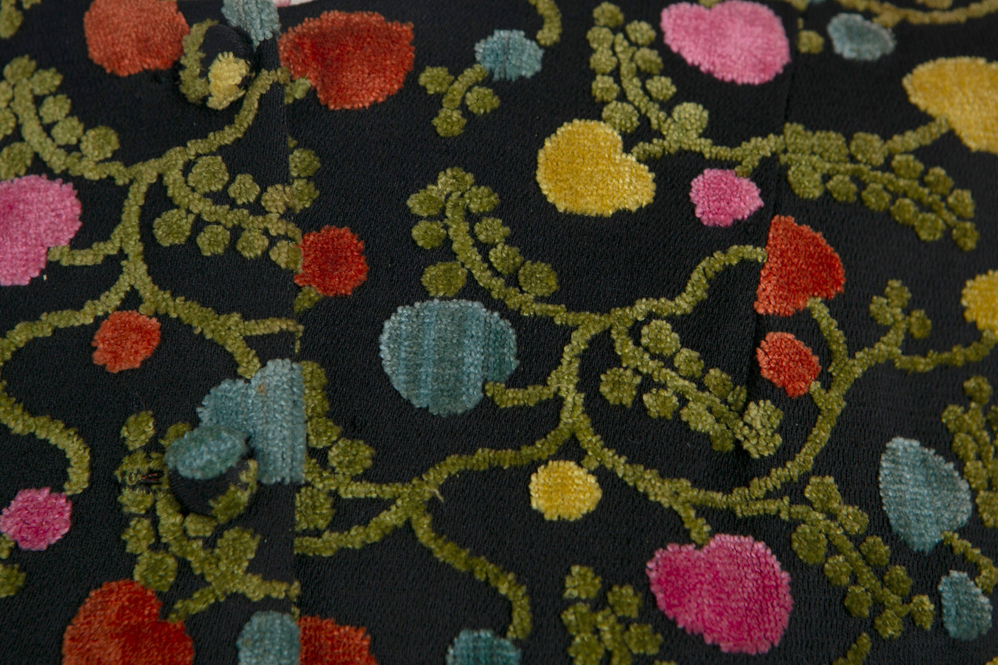 Vintage Tapestry Jacket with Fruit Designs - Era 1960s - 1970s