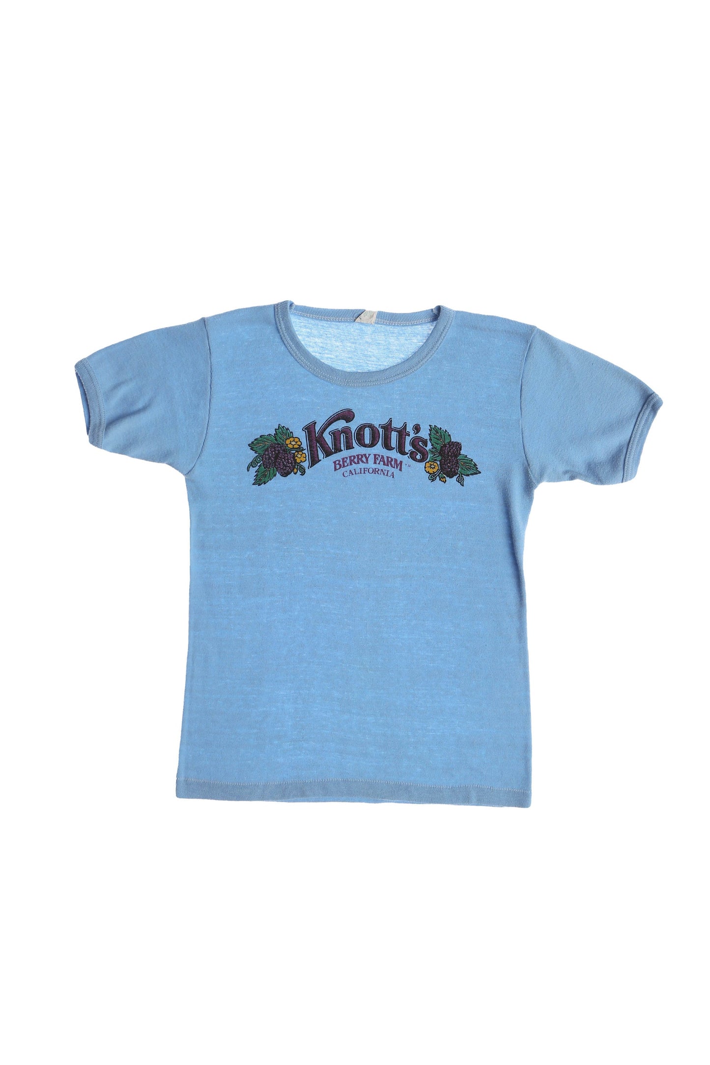 1980s Blue Women Shirt with Knott's Berry Farm Print