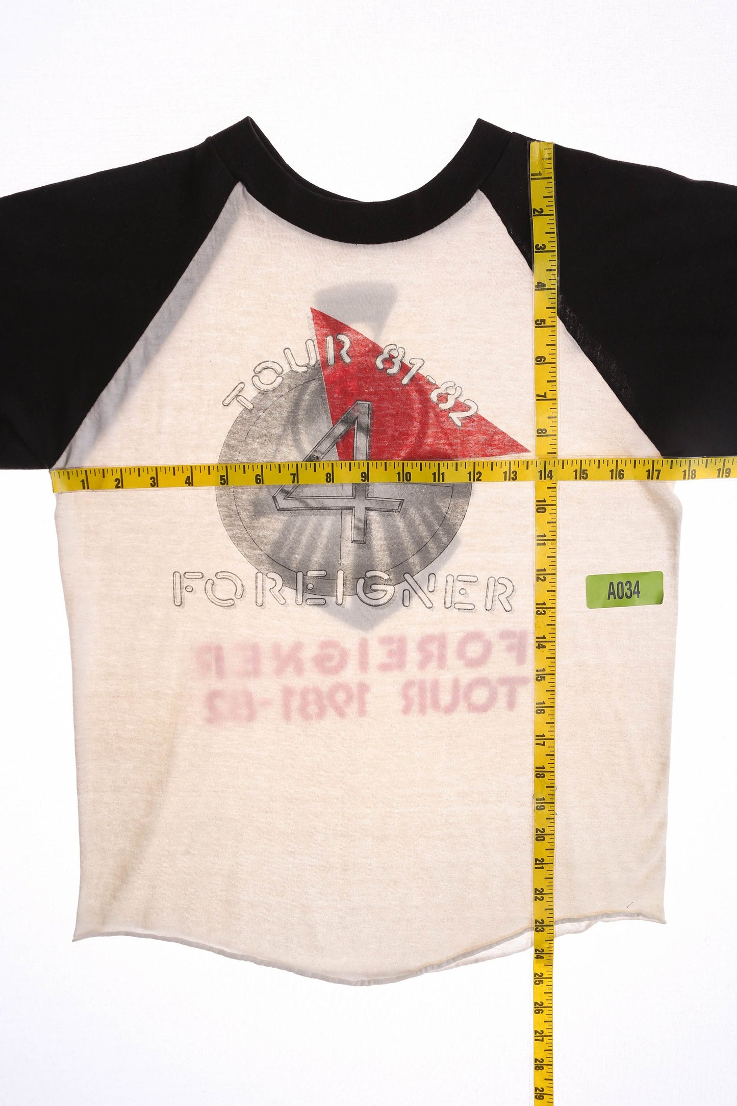 Foreigner Tour 81 - 82 White Baseball Graphic Shirt