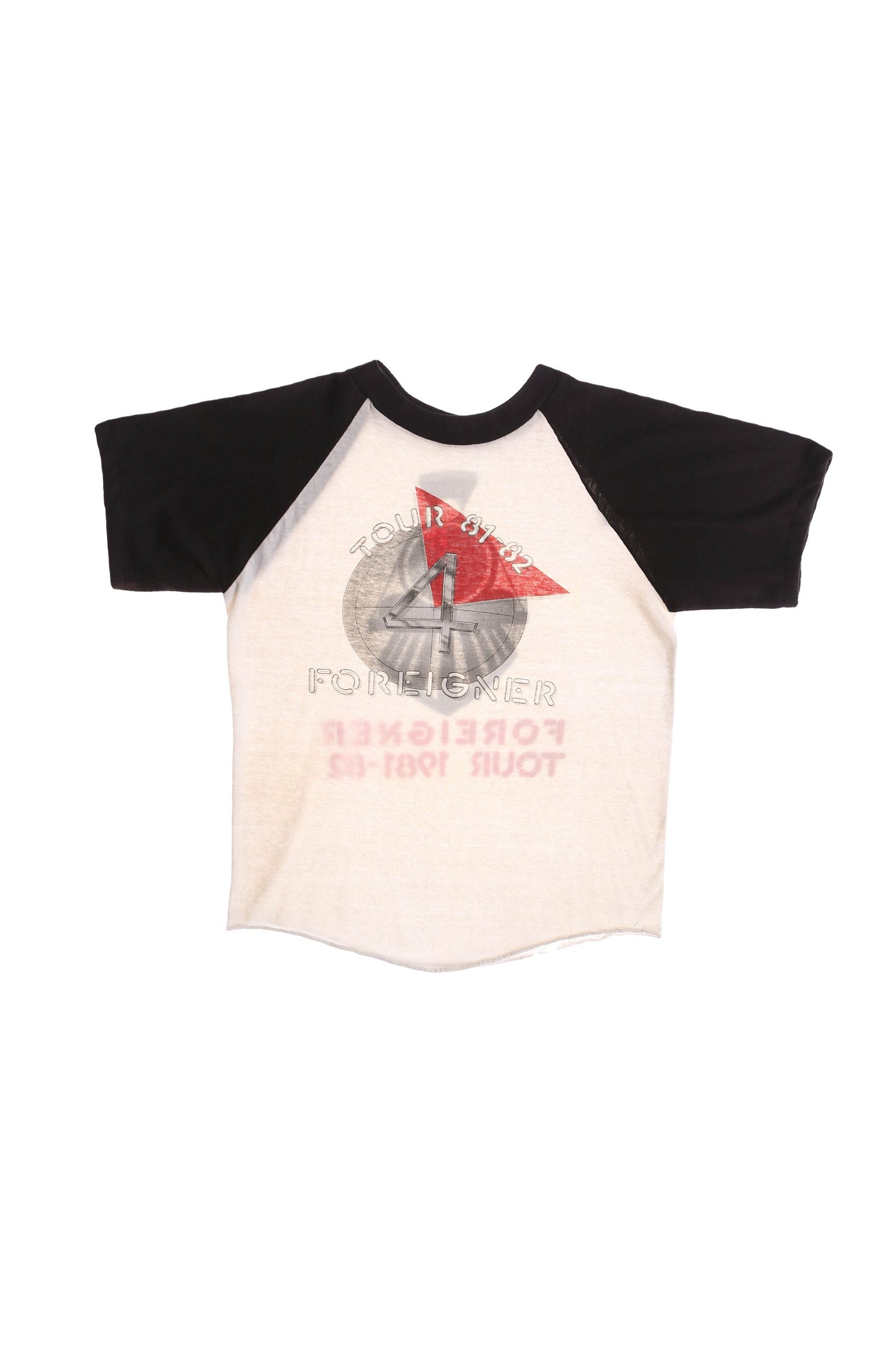 Foreigner Tour 81 - 82 White Baseball Graphic Shirt