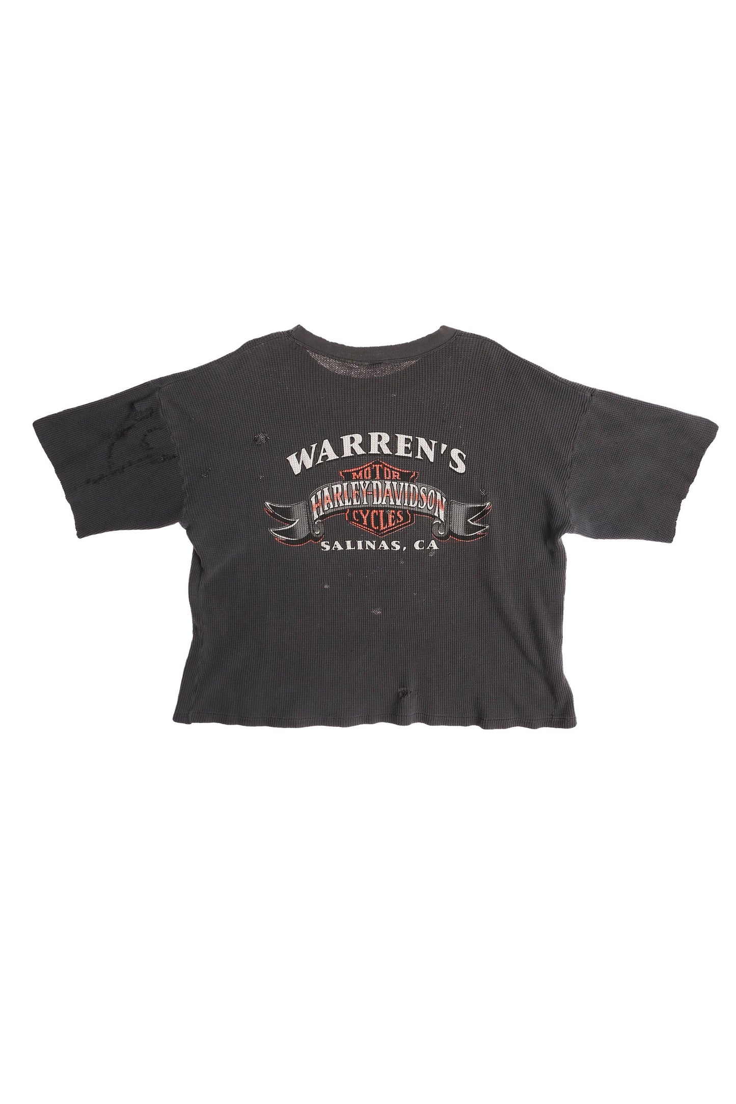 Vintage Harley Davidson Black Thermal T-shirt - Era 1970s - 1980s