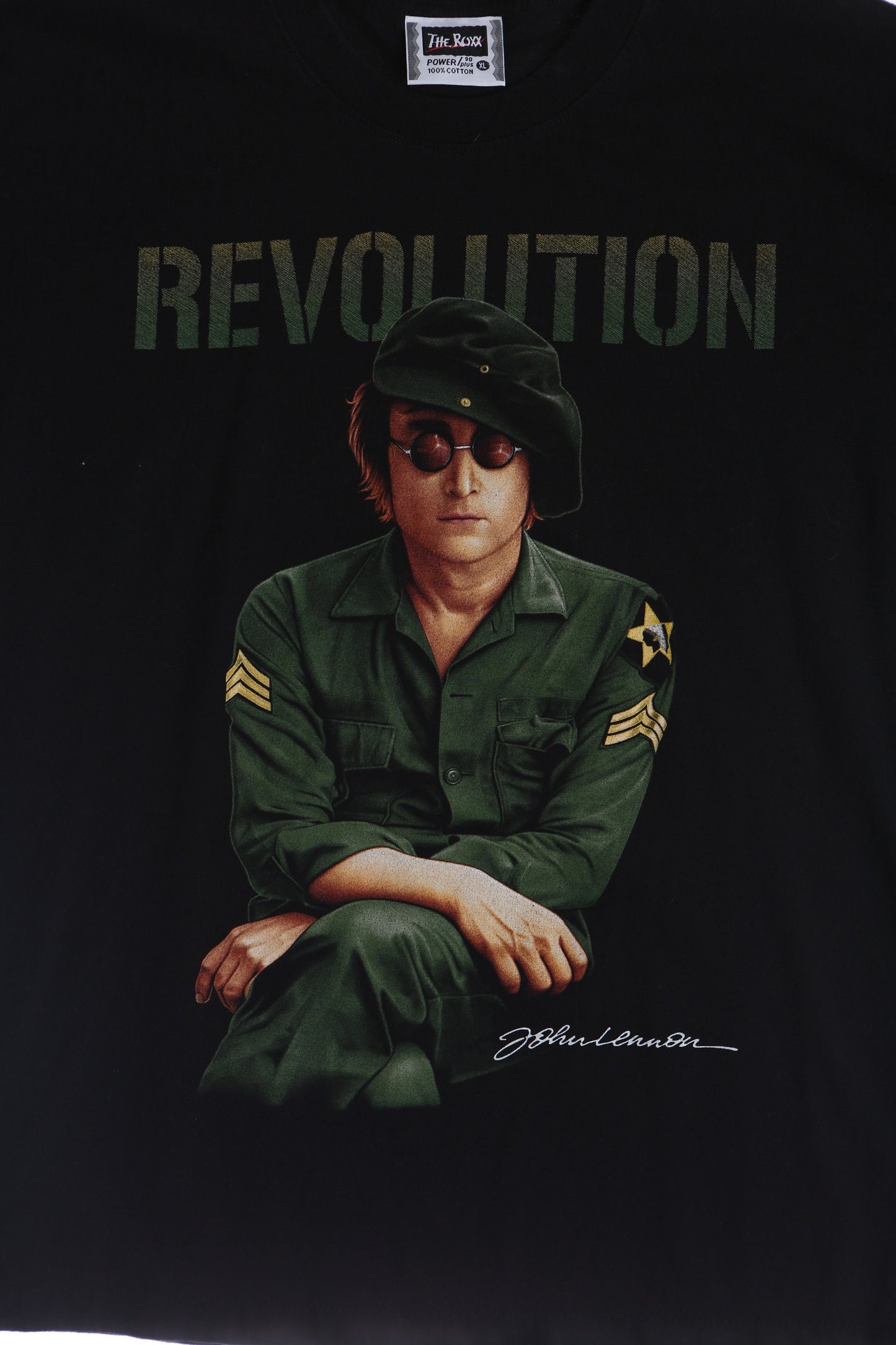 John Lennon Revolution Black Graphic T-shirt
