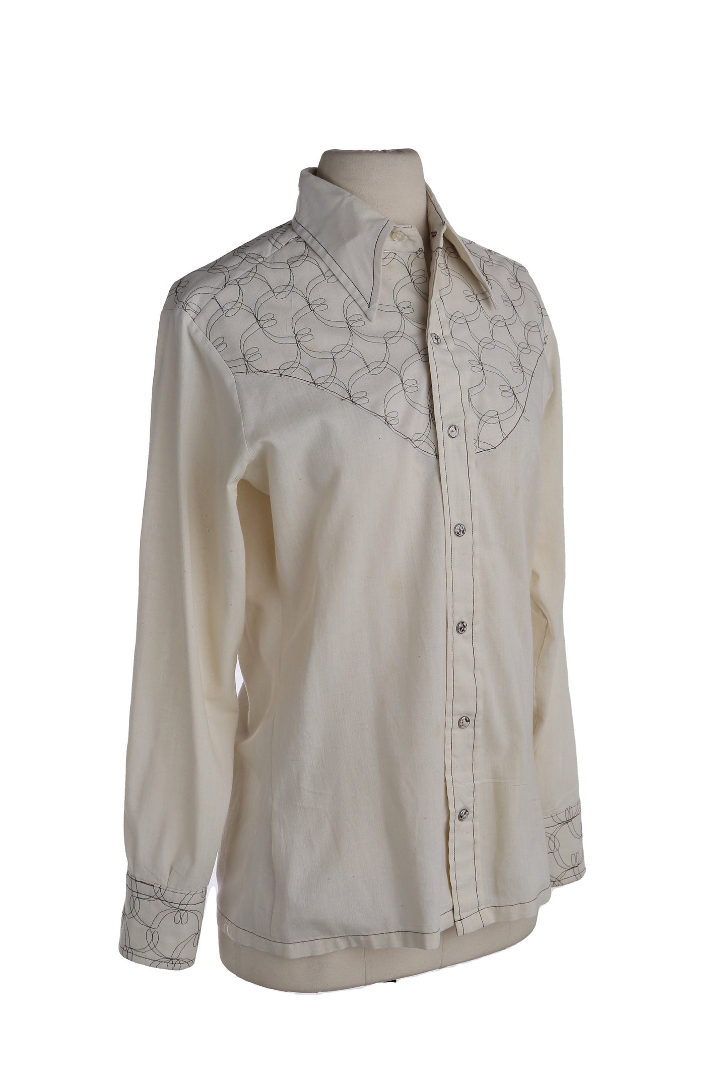 Vintage Women beige Western Top