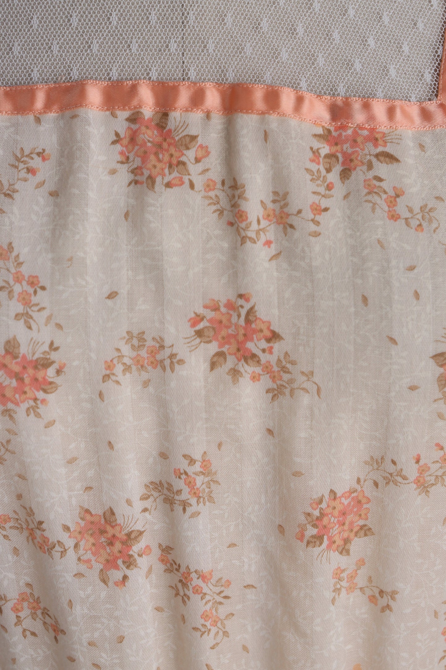 Vintage Women Floral Print Orange Summer Prairie Dress