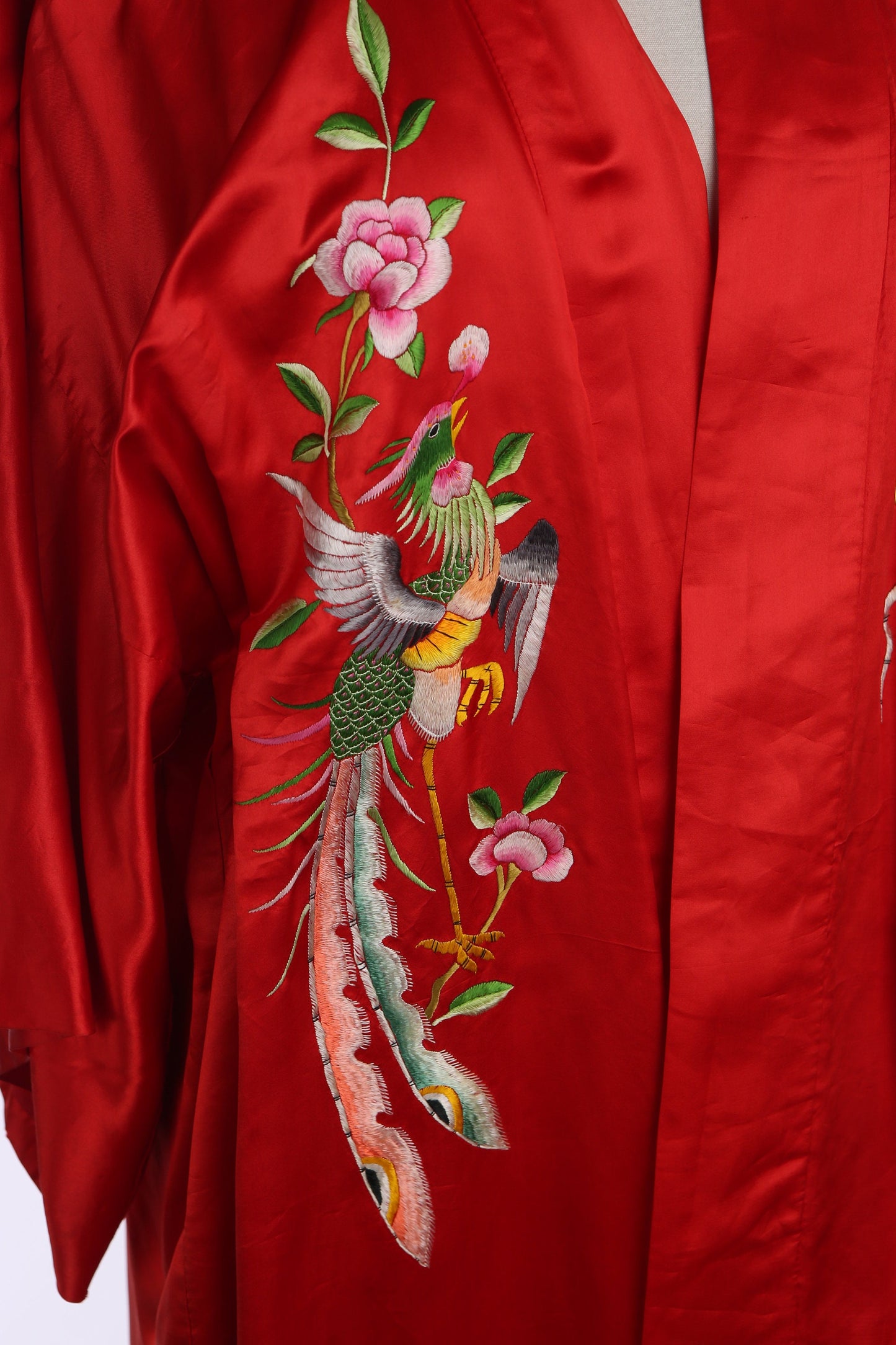 Vintage Red Chinese Embroidered Robe