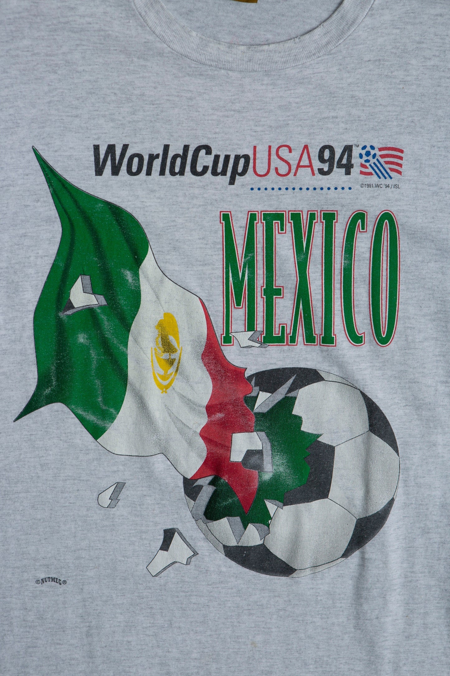 1994 Mexico World Cup Graphic T-shirt - Nutmeg T-shirt Label