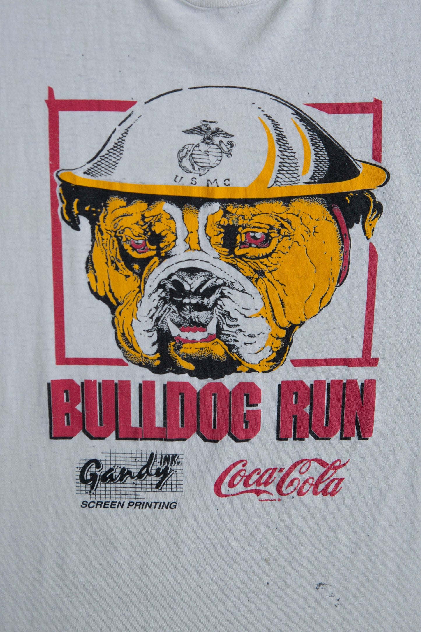 Bulldog Run White Graphic Sleeveless T-shirt