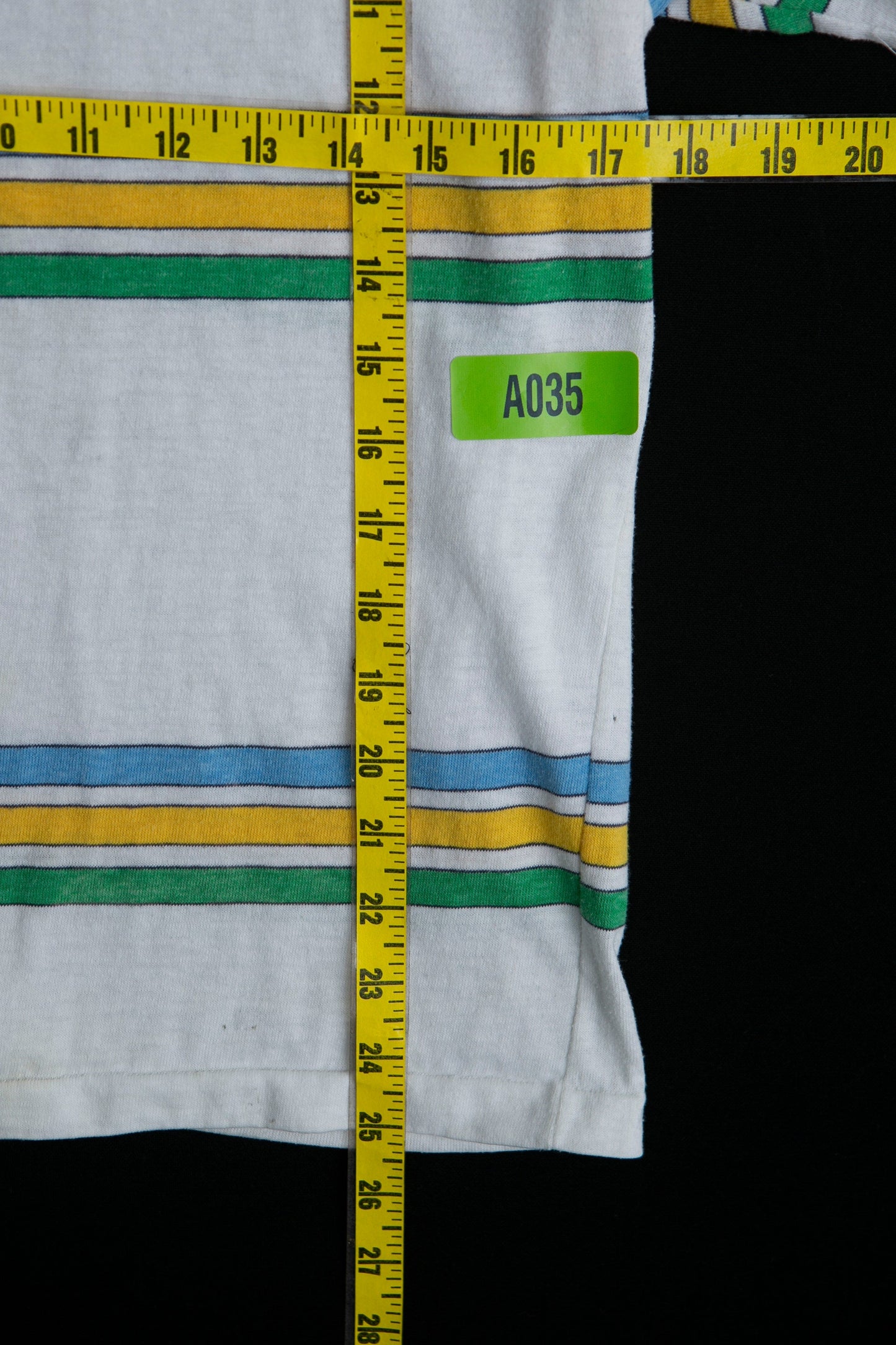 Vintage Striped White T-shirt from JC Penny - Era 1960's - 1970's