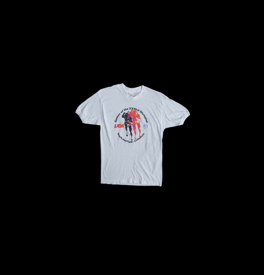 Vintage LA Olympic Games Graphic T-shirt - Track and Field Print