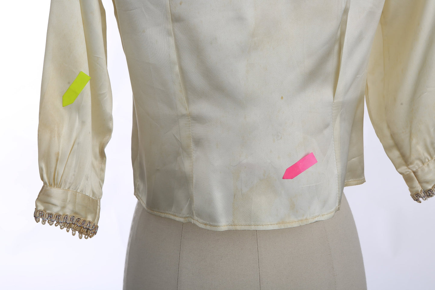 Vintage White Satin Blouse