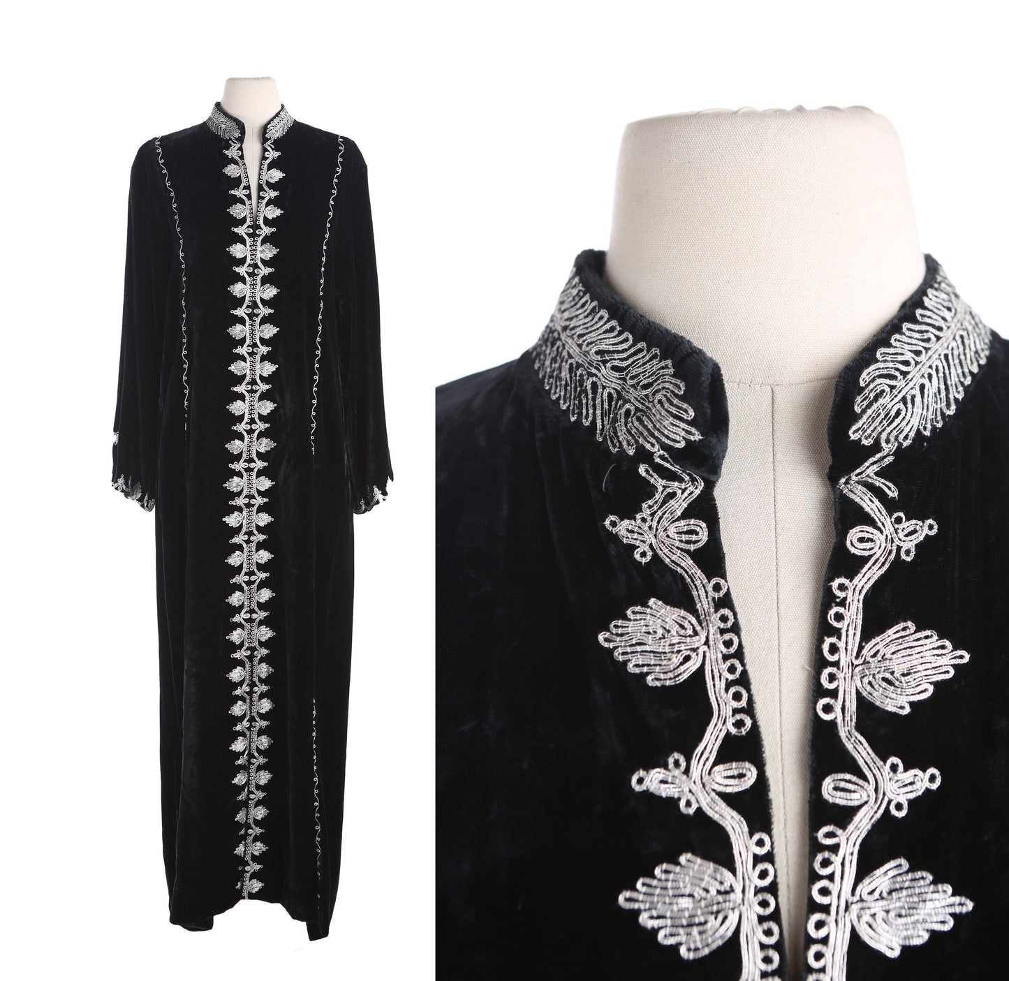 Vintage Tunic Black Velvet Dress