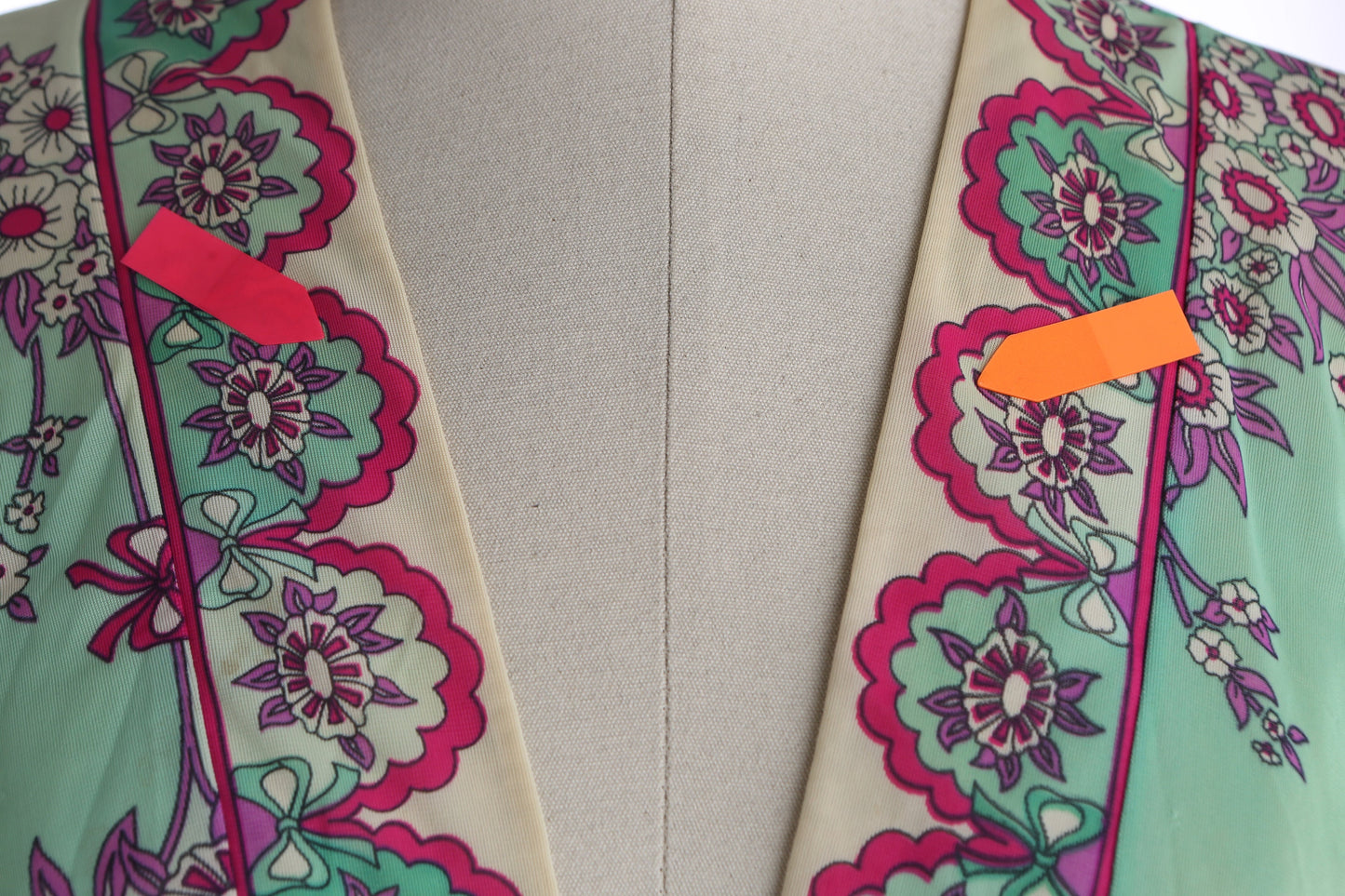 Vintage Emilion Pucci Green Floral Print Summer Dress