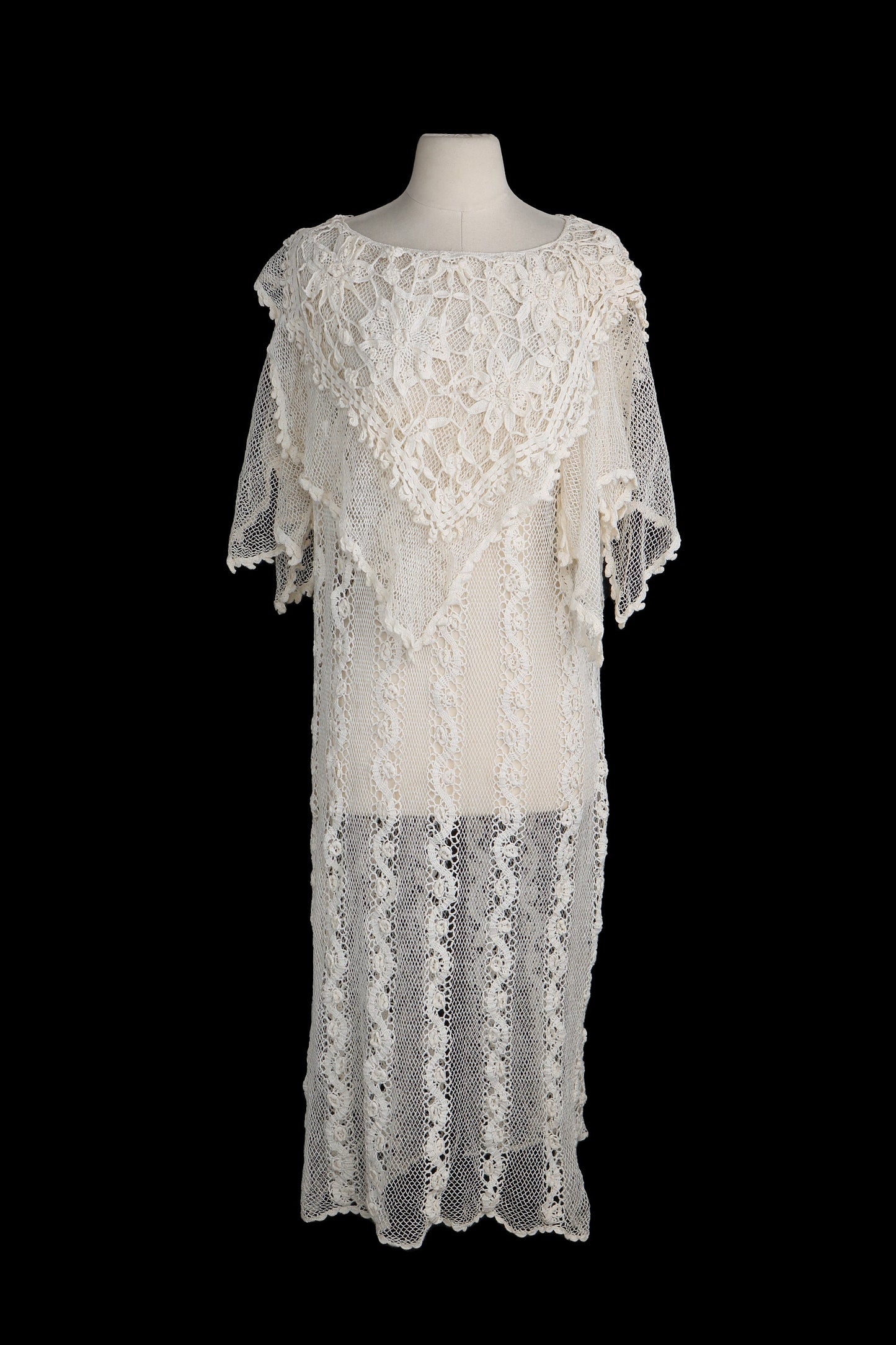Vintage White Crochet Dress