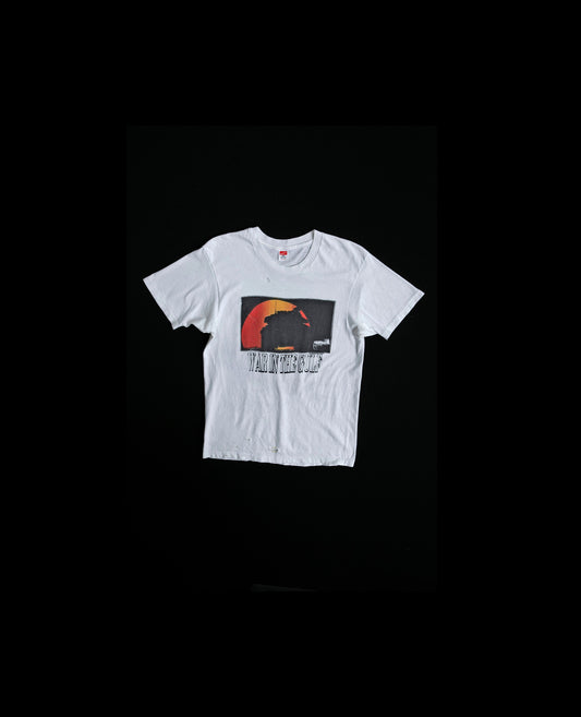 War In the Gulf Graphic T-shirt with Monster Pen Drawing on the Back.