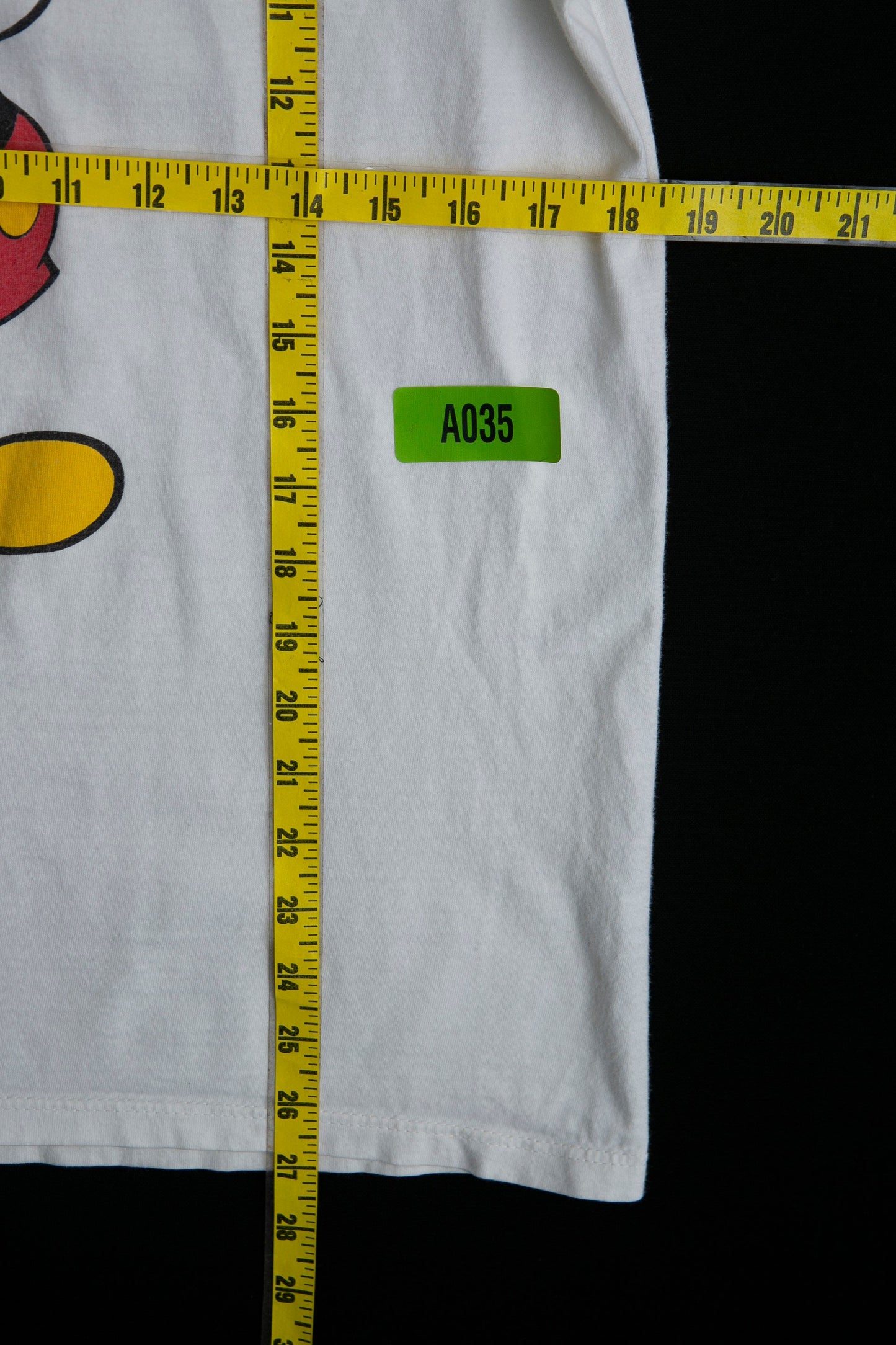 Vintage Mickey Mouse Graphic T-shirt with Blue Collar Seam / Era 1970s - 1980s