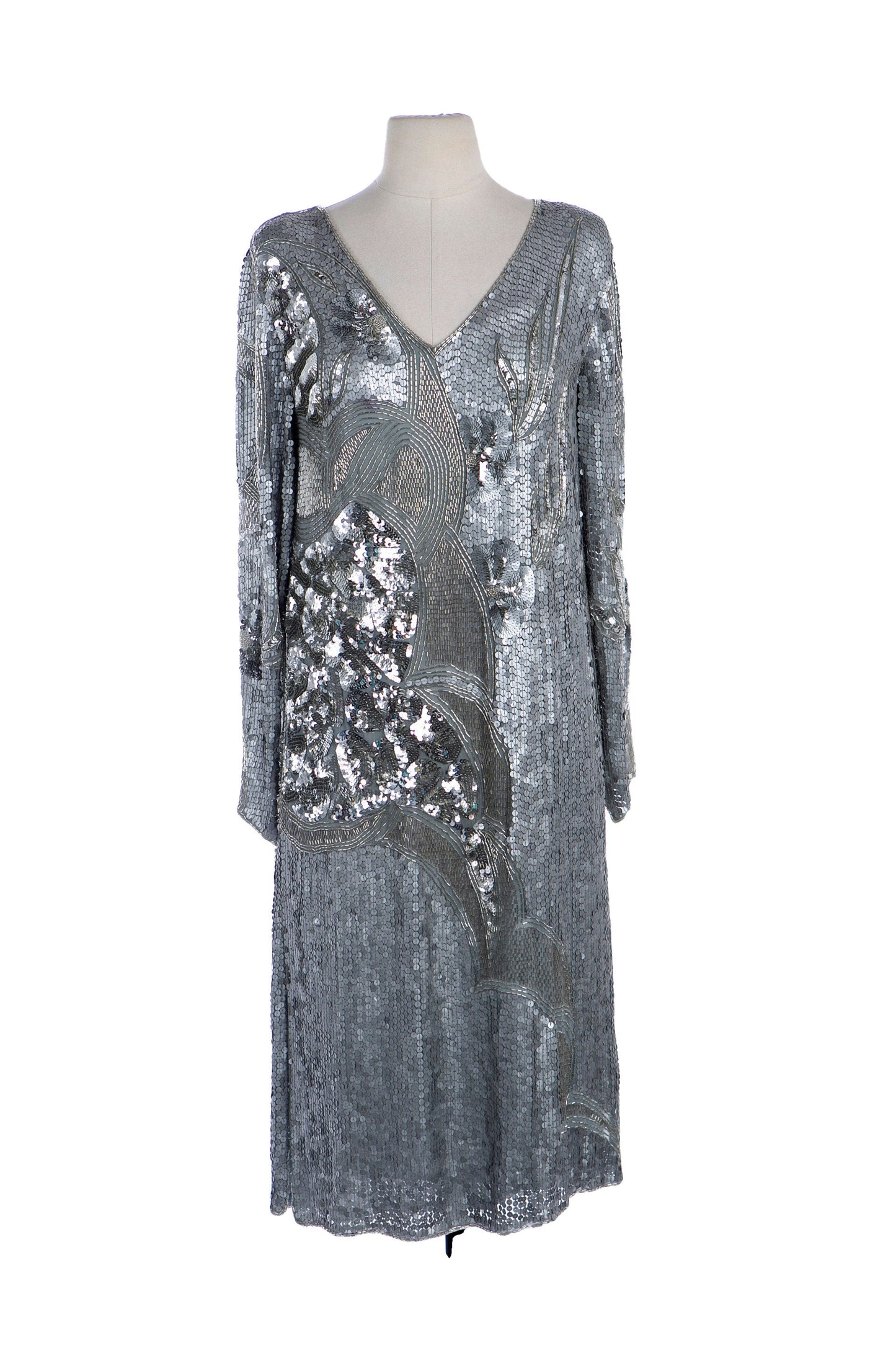 Vintage Sequin Dress with Silver Lens