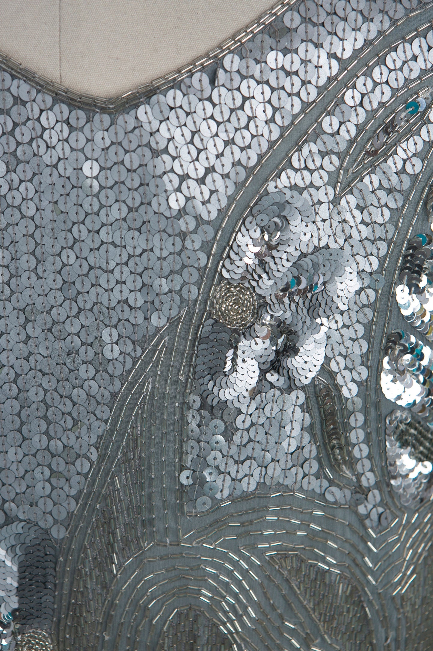 Vintage Sequin Dress with Silver Lens