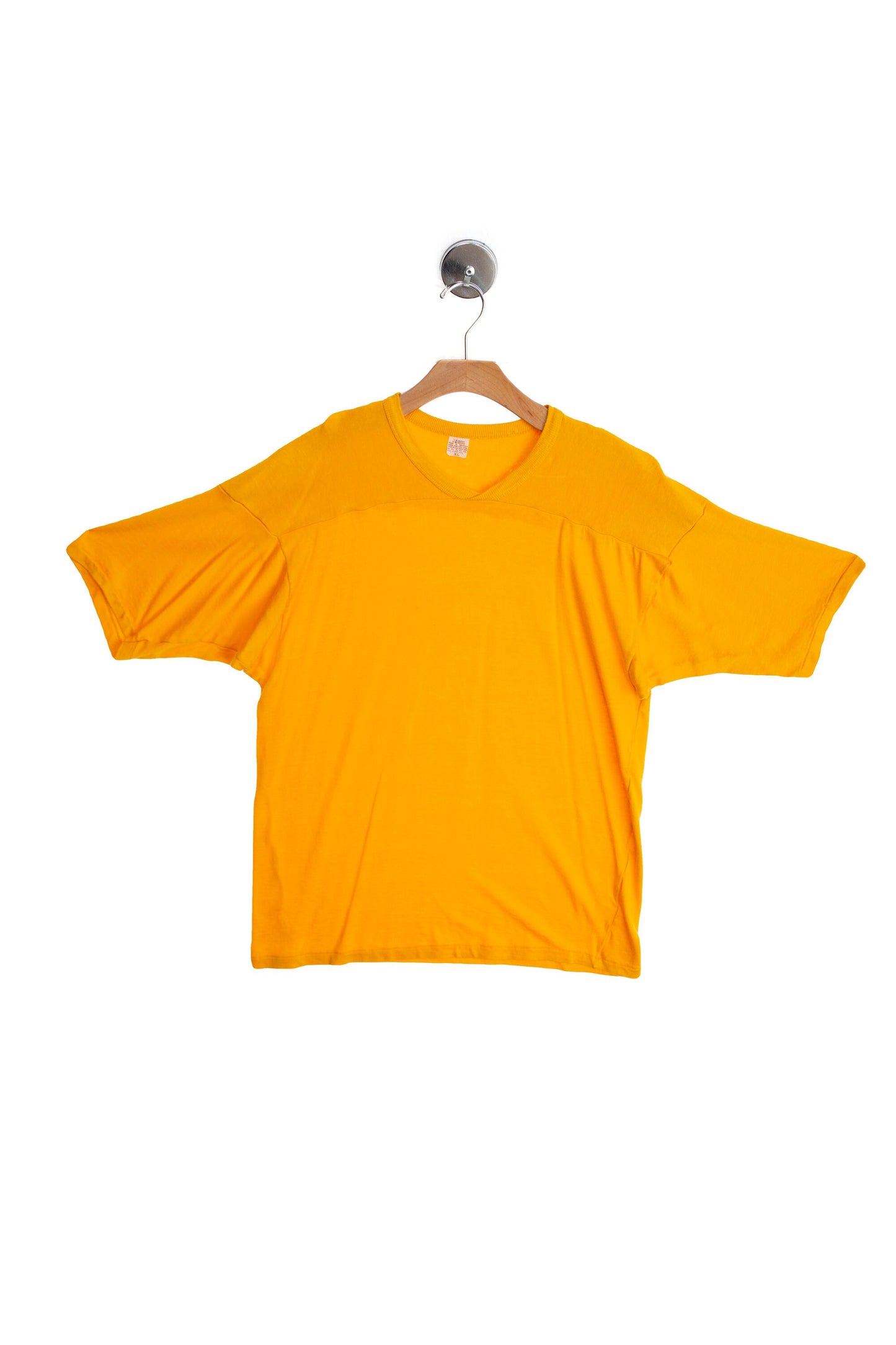 Vintage Football Jersey - Solid Yellow with No Print
