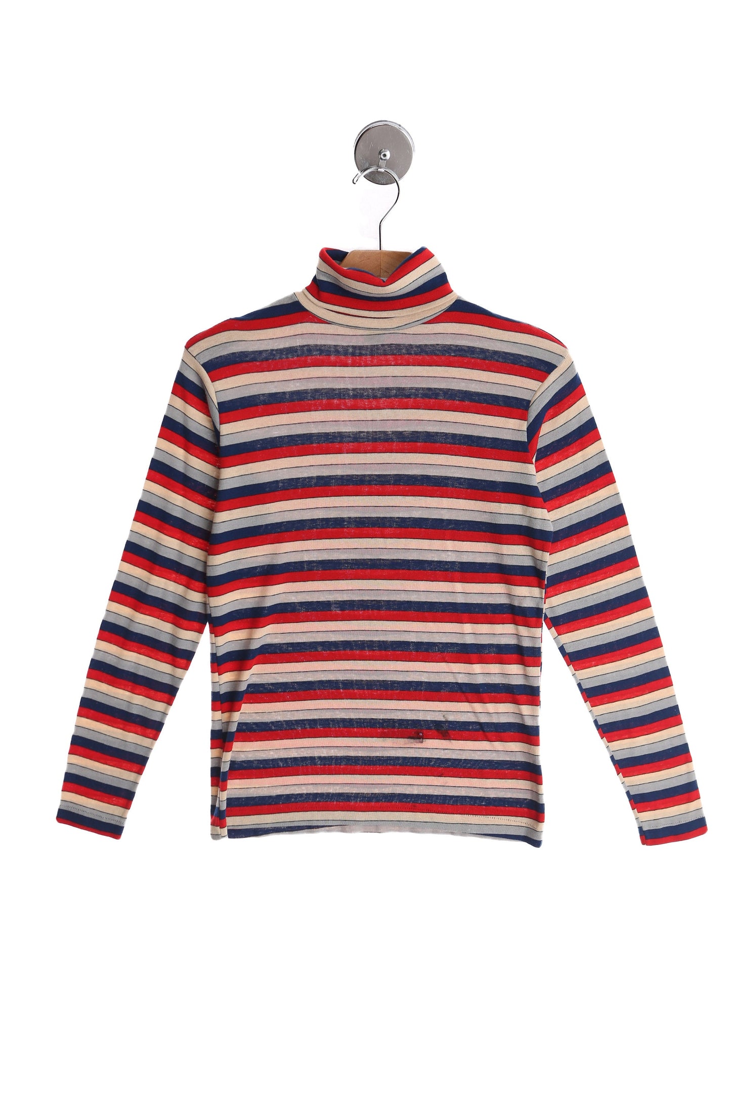 Vintage Turtleneck Striped Shirt