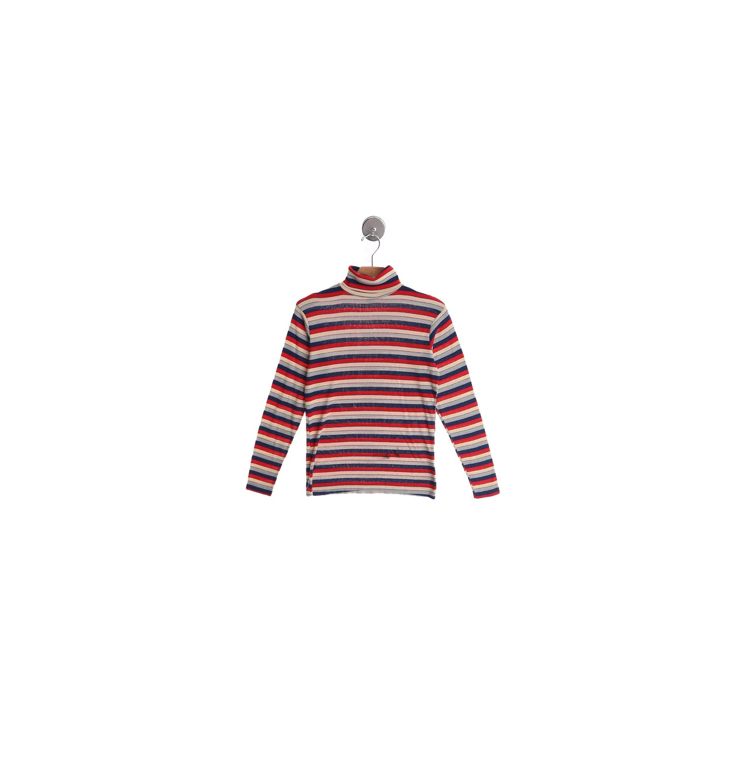 Vintage Turtleneck Striped Shirt