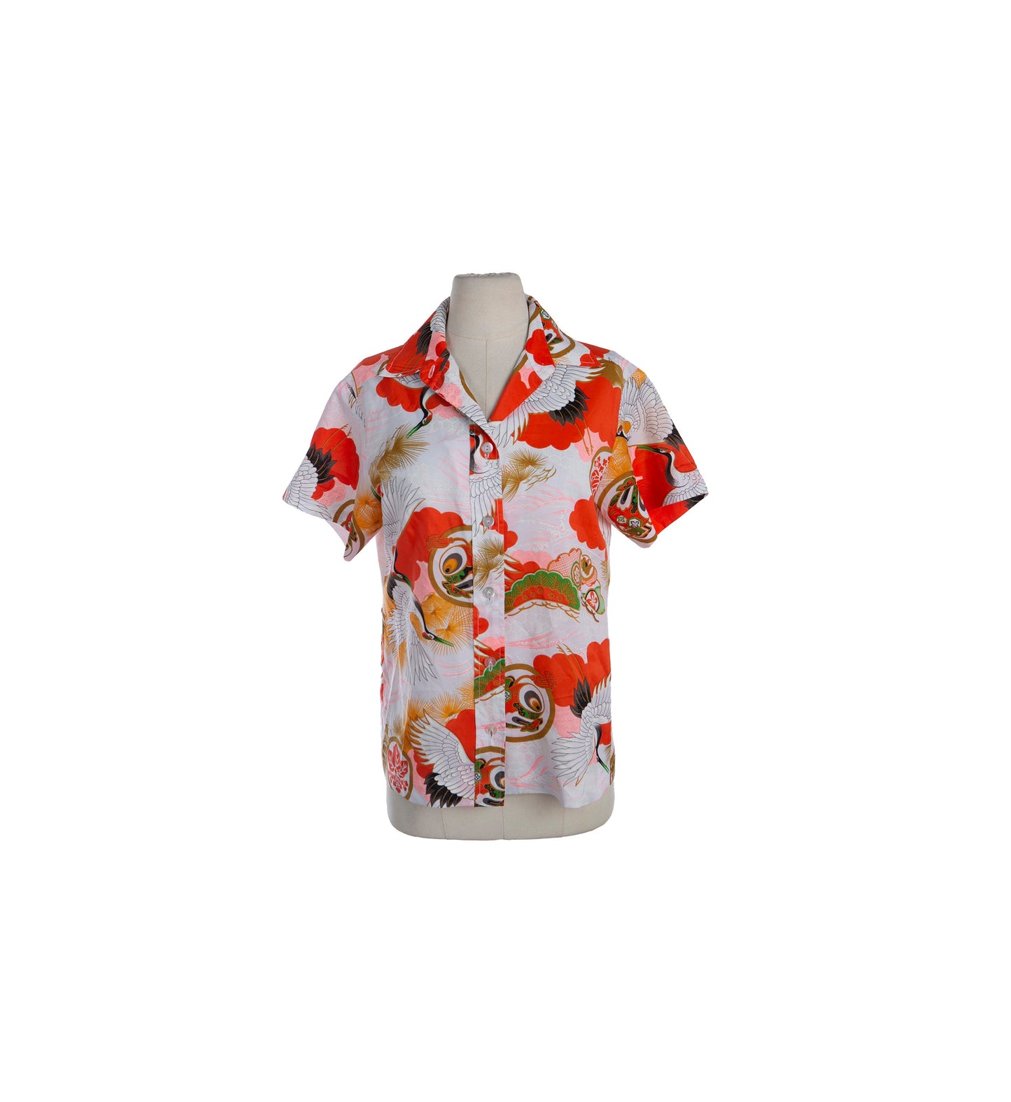 1970s Women Hawaiian Blouse