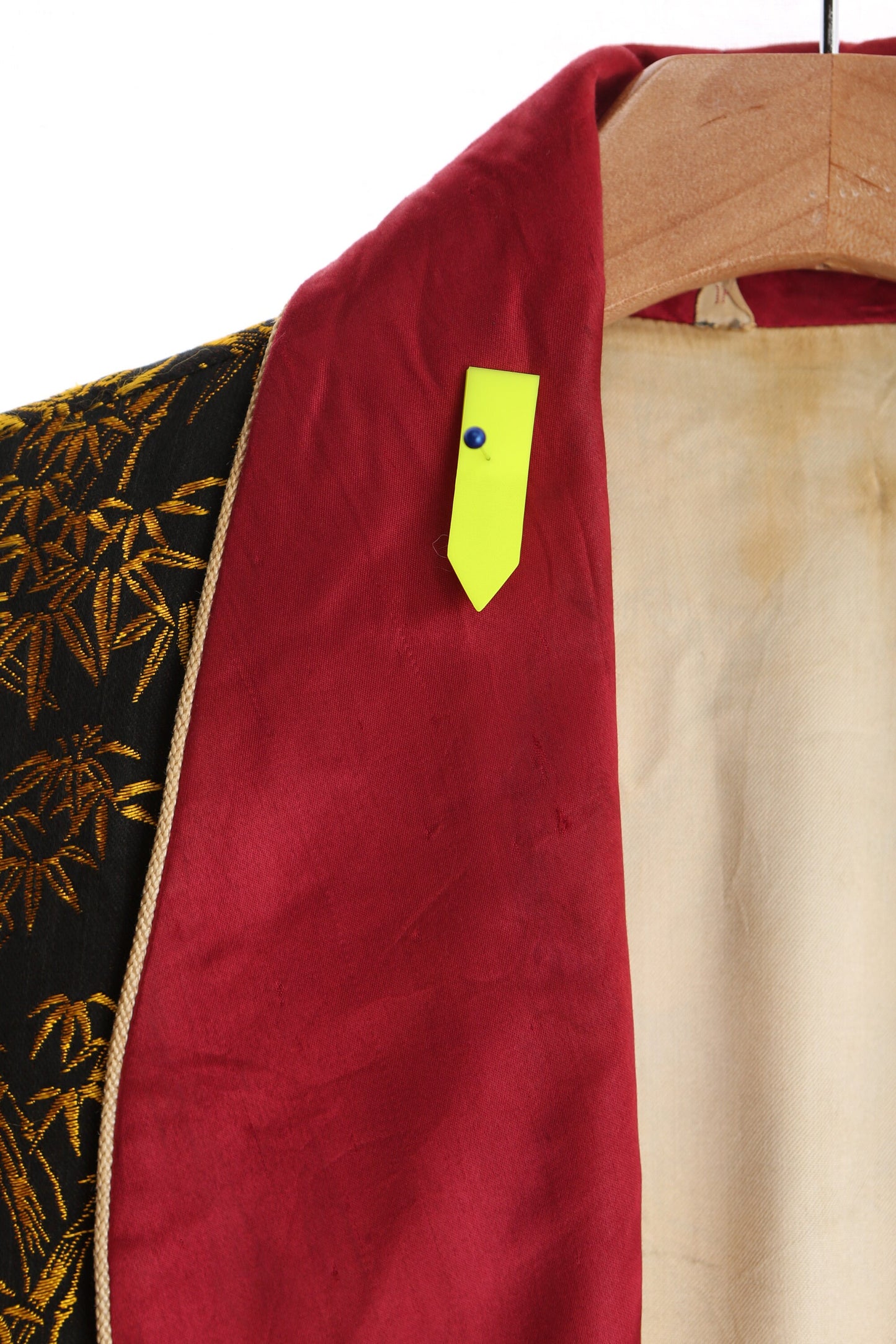 Vintage Men Night Golden and Black Brocade Robe