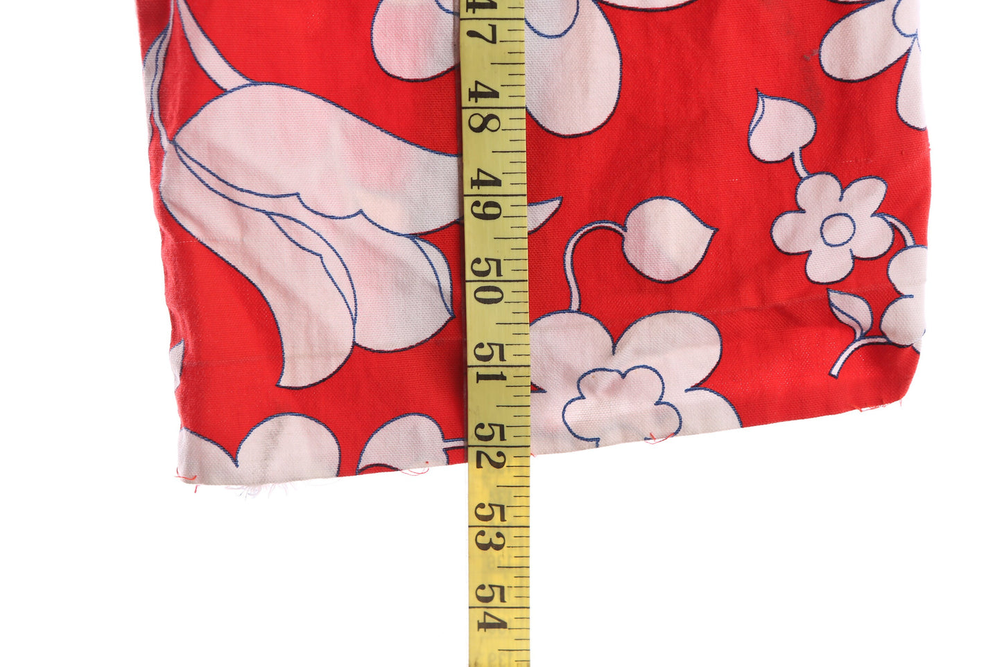 Vintage White Floral Print Red Jumpsuit