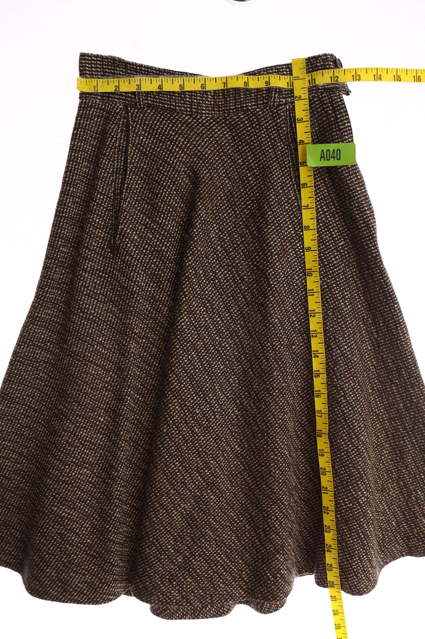 Vintage 1940's Women Brown Casual Skir