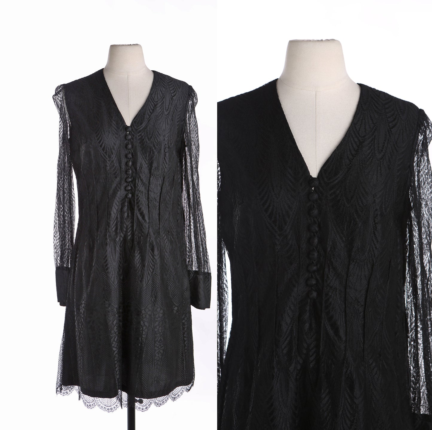 Vintage Women's Black Evening Dress