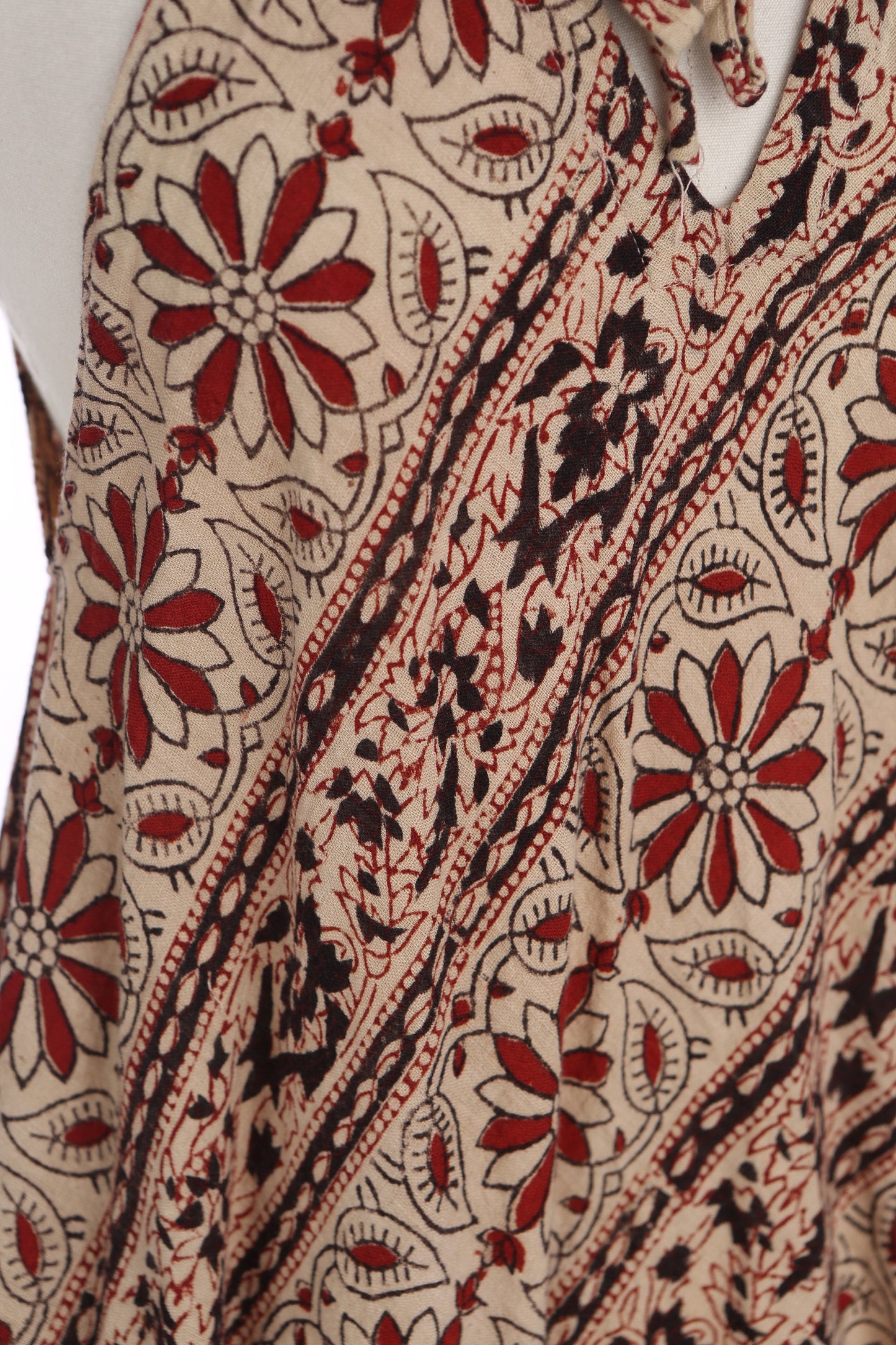 Vintage Block Print Boho Summer Dress