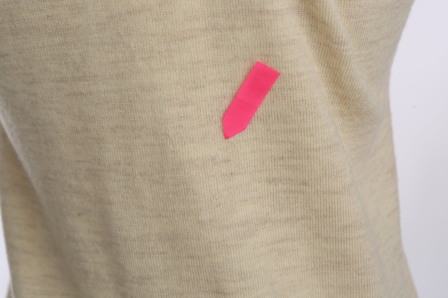 Vintage Short Sleeve Beige Thermal Blouse