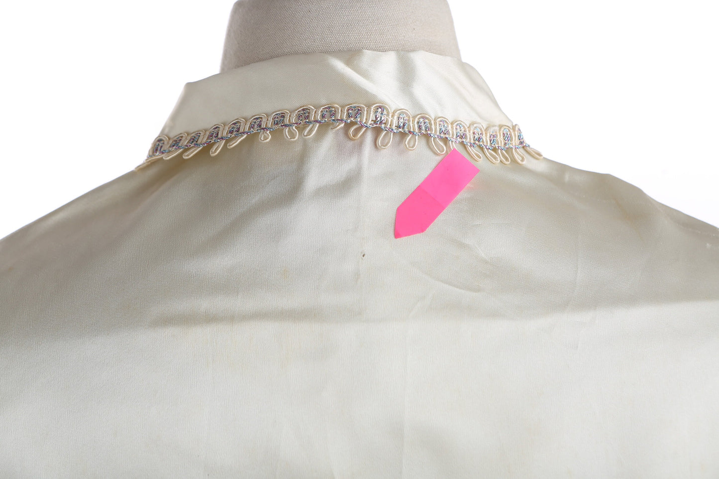 Vintage White Satin Blouse