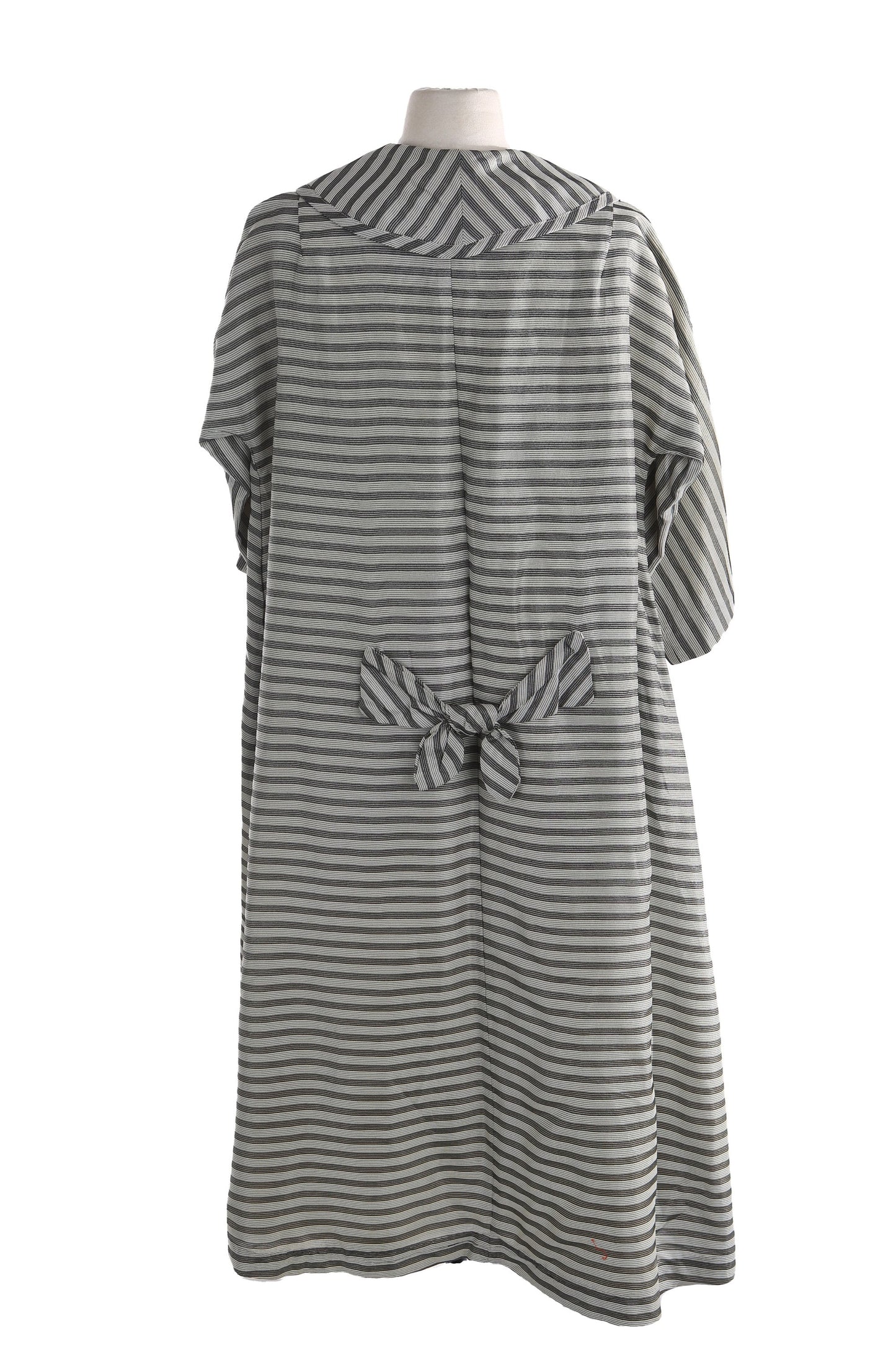 Vintage Women Casual Coat - Striped Fabric Pattern / Era 1950's - 1960's