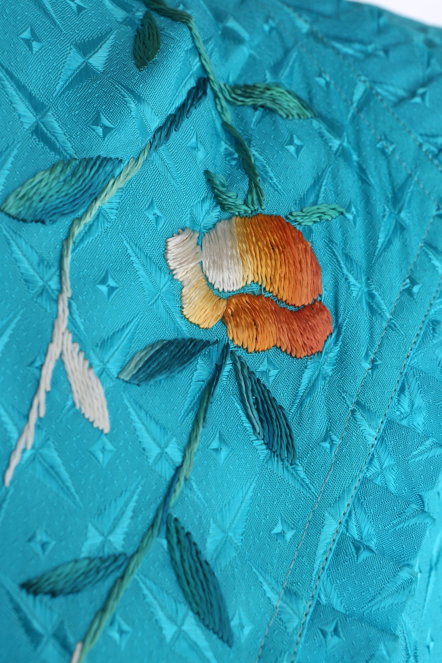 Vintage Embroidered Night Blue Robe by New Look Yokahama Sakaki