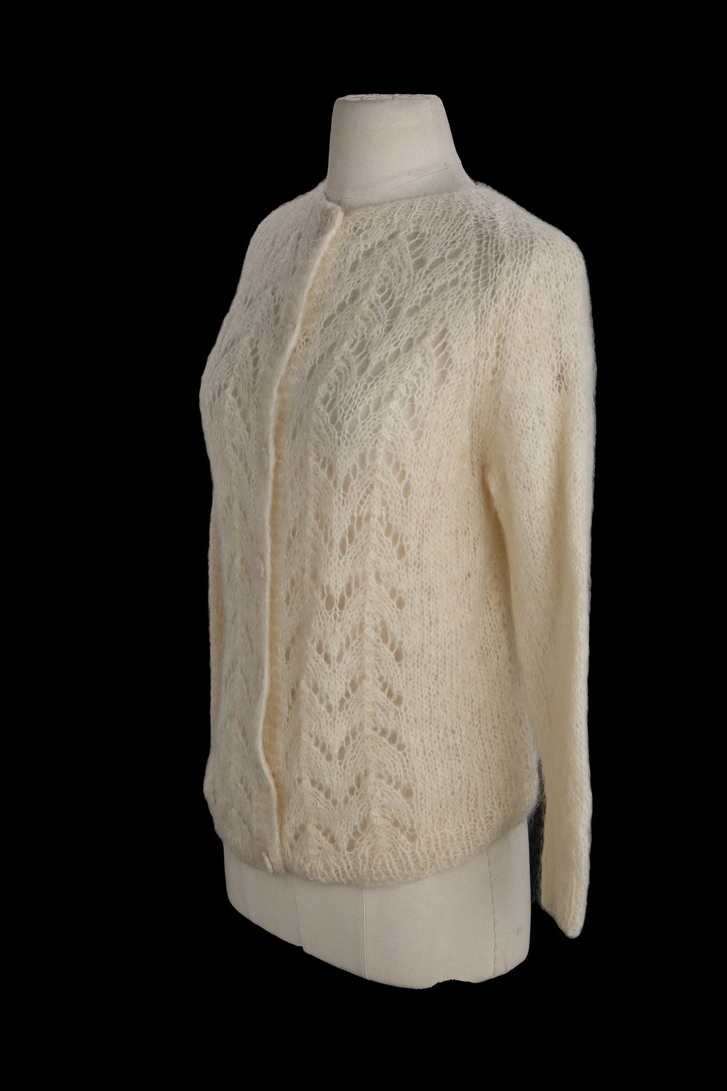 Vintage Women Button Up Long Sleeve Cardigan Sweater - Era 1960s - 1970s