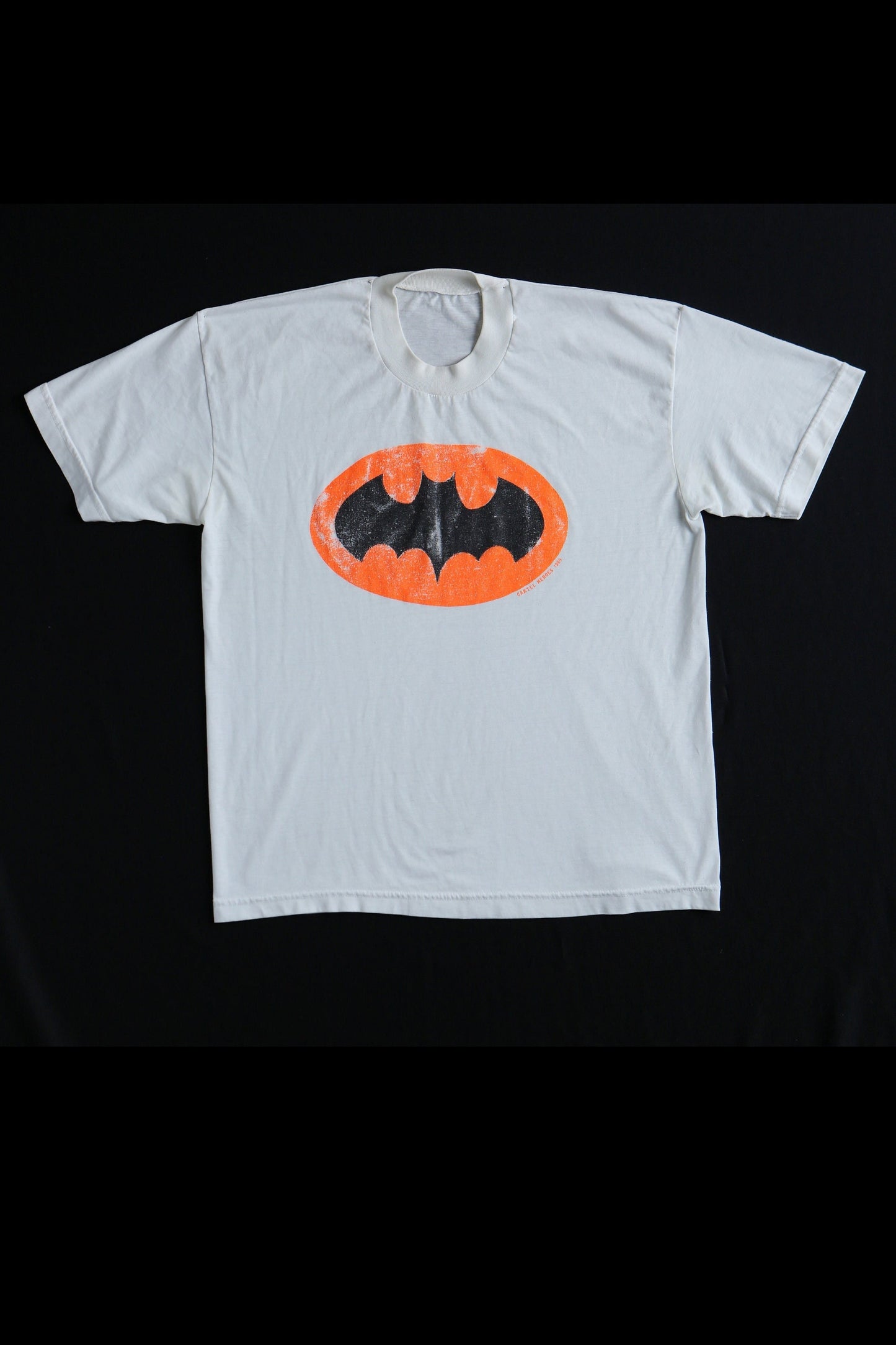 Batman vintage t-shirt white orange comics 1989 cartel heroes
