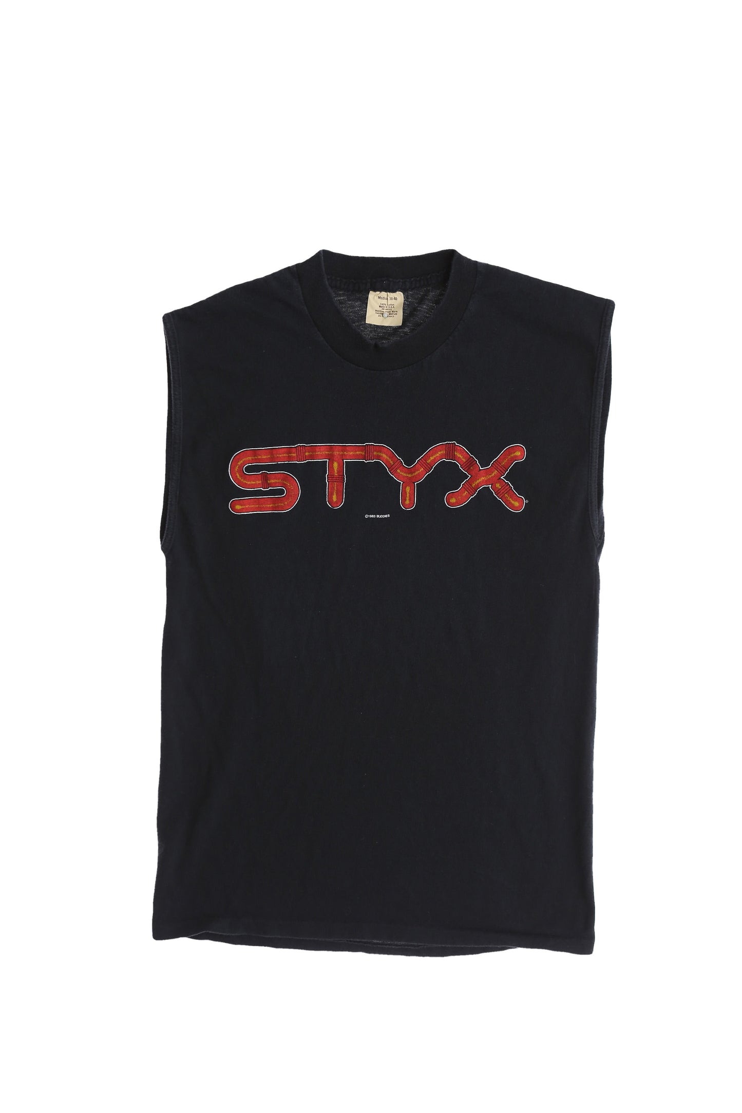 Styx 1983 Tour Kilroy Was Here - Black Sleeveless T-shirt