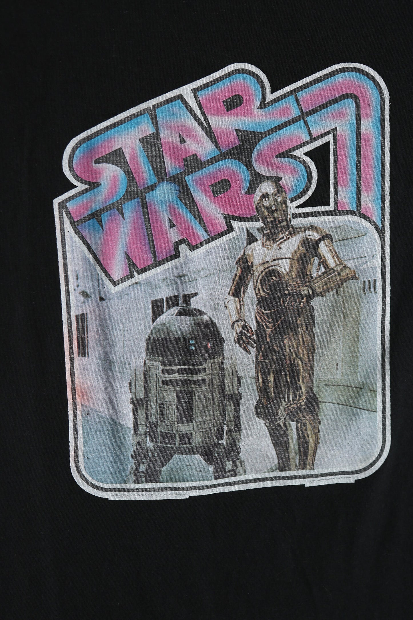 Vintage Iron Print Star Wars T-shirt - R2D2 and C-3PO