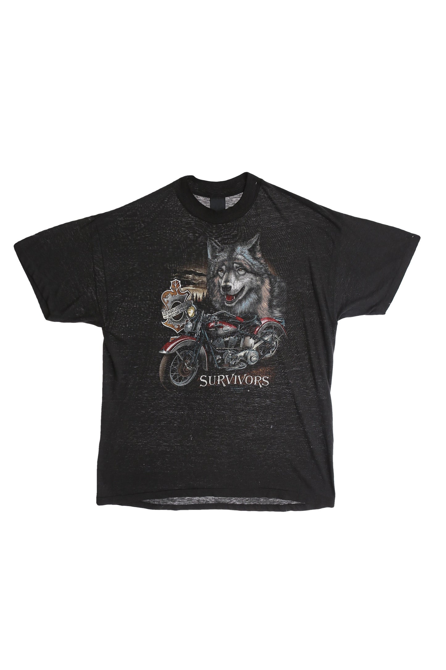 Harley Davidson Survivors - Vintage Graphic T-shirt - 3D Emblem