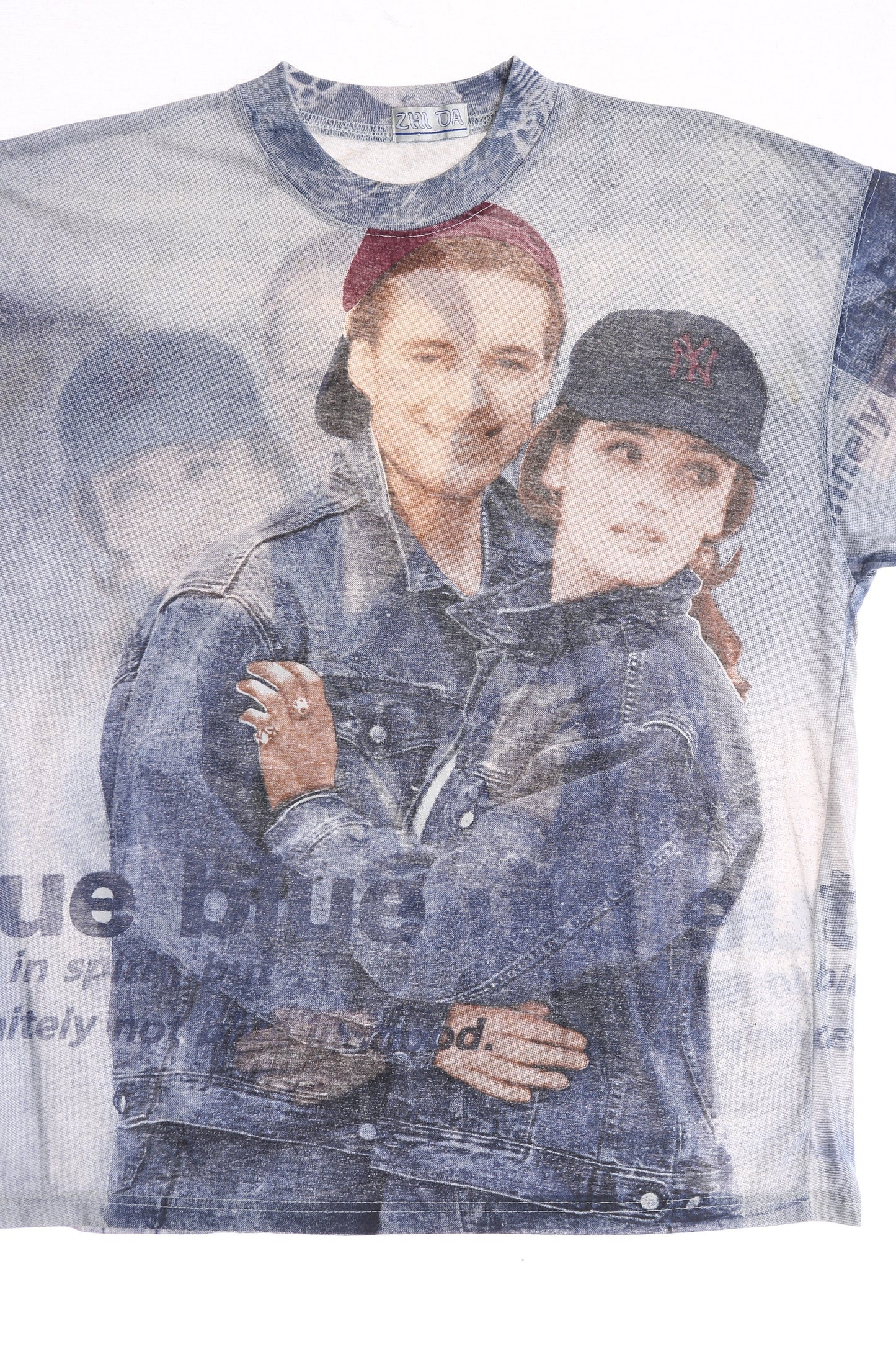 True Blue Graphic T-shirt - SHI DA T-shirt Labe; - Era 1990s - Y2K