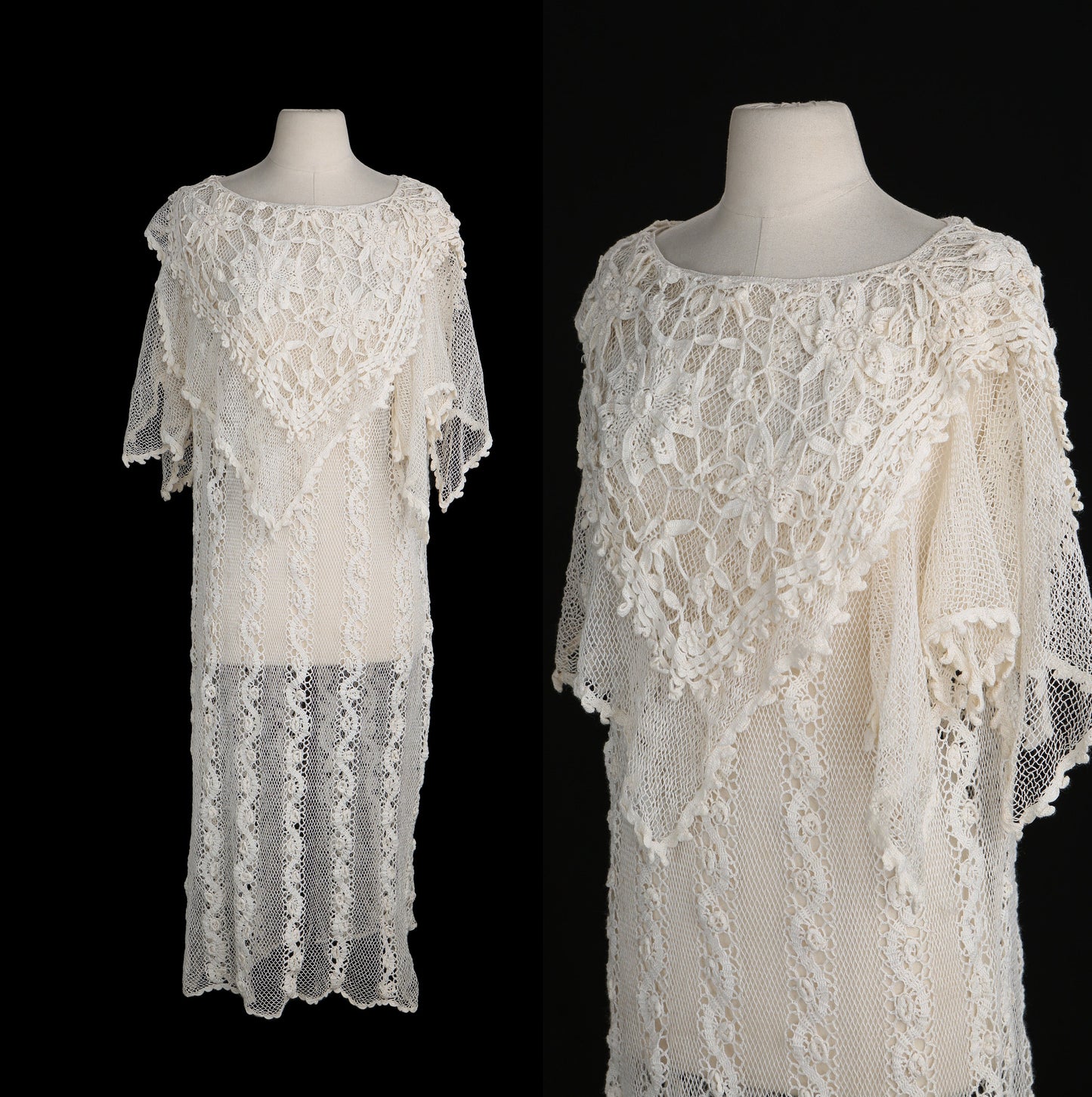 Vintage White Crochet Dress