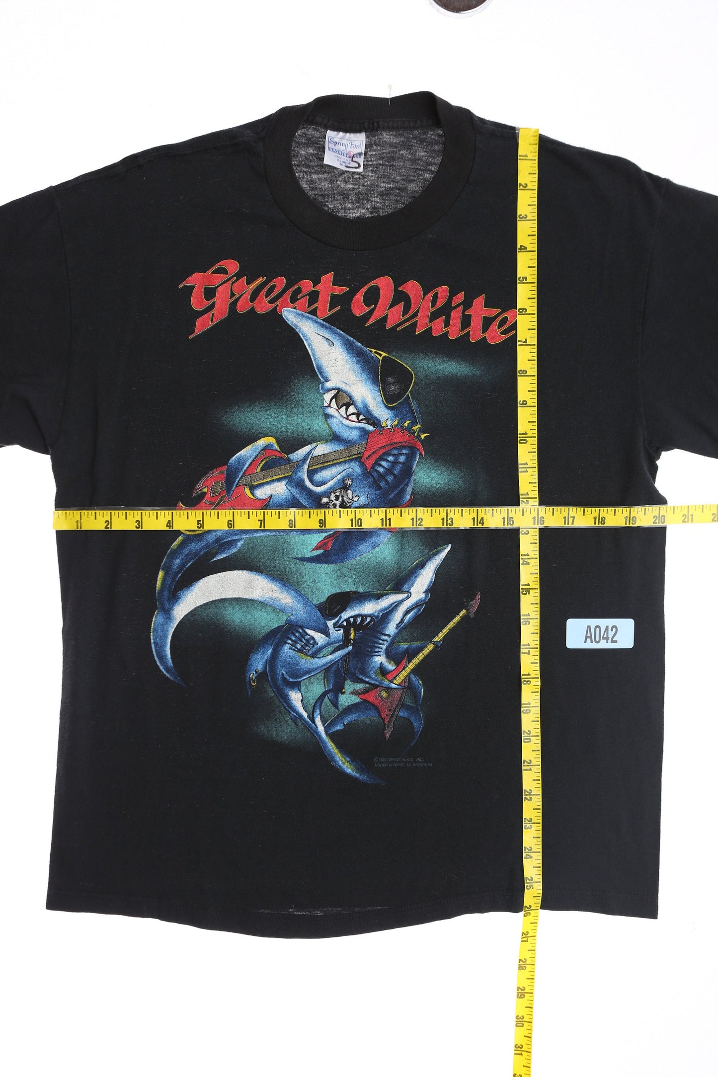 Great White 1989 Tour Rock Graphic T-shirt