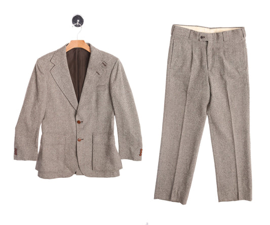 Vintage 1970's Men Suit - 2 Piece Set Jacket / Pants - Made in Colombia