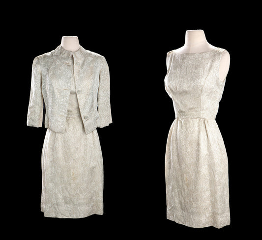 Vintage 1950's 2 Piece Women's Baroque Casual Set - Jacket and Dress